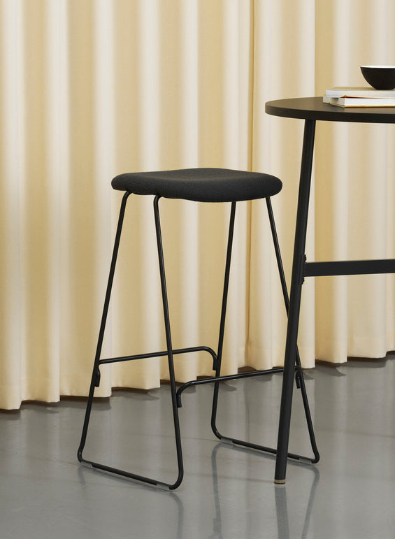 Bar chair Just black ash with a chrome base