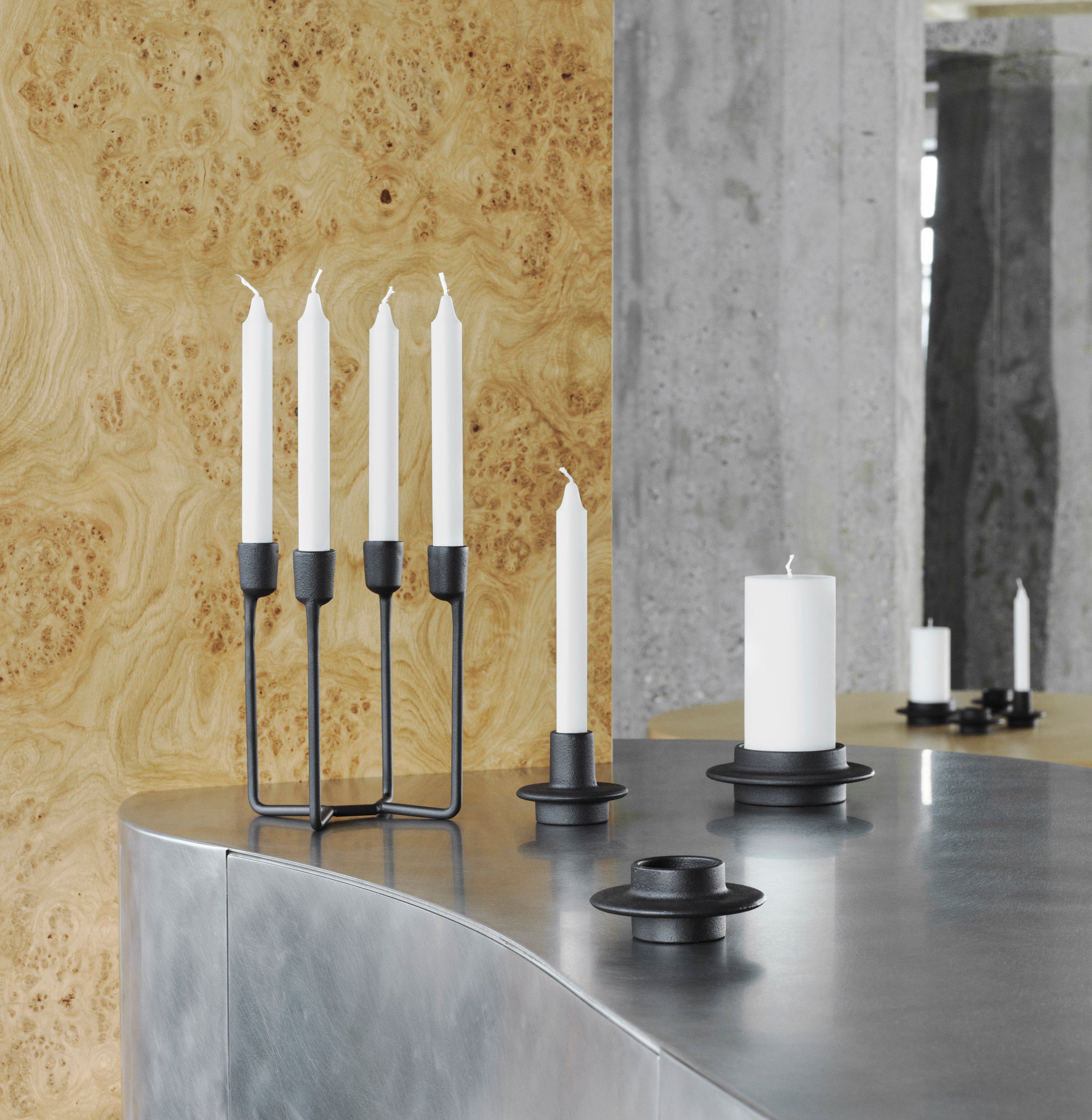 HEIMA TEALIGHT Candle Holder Black Cast Iron