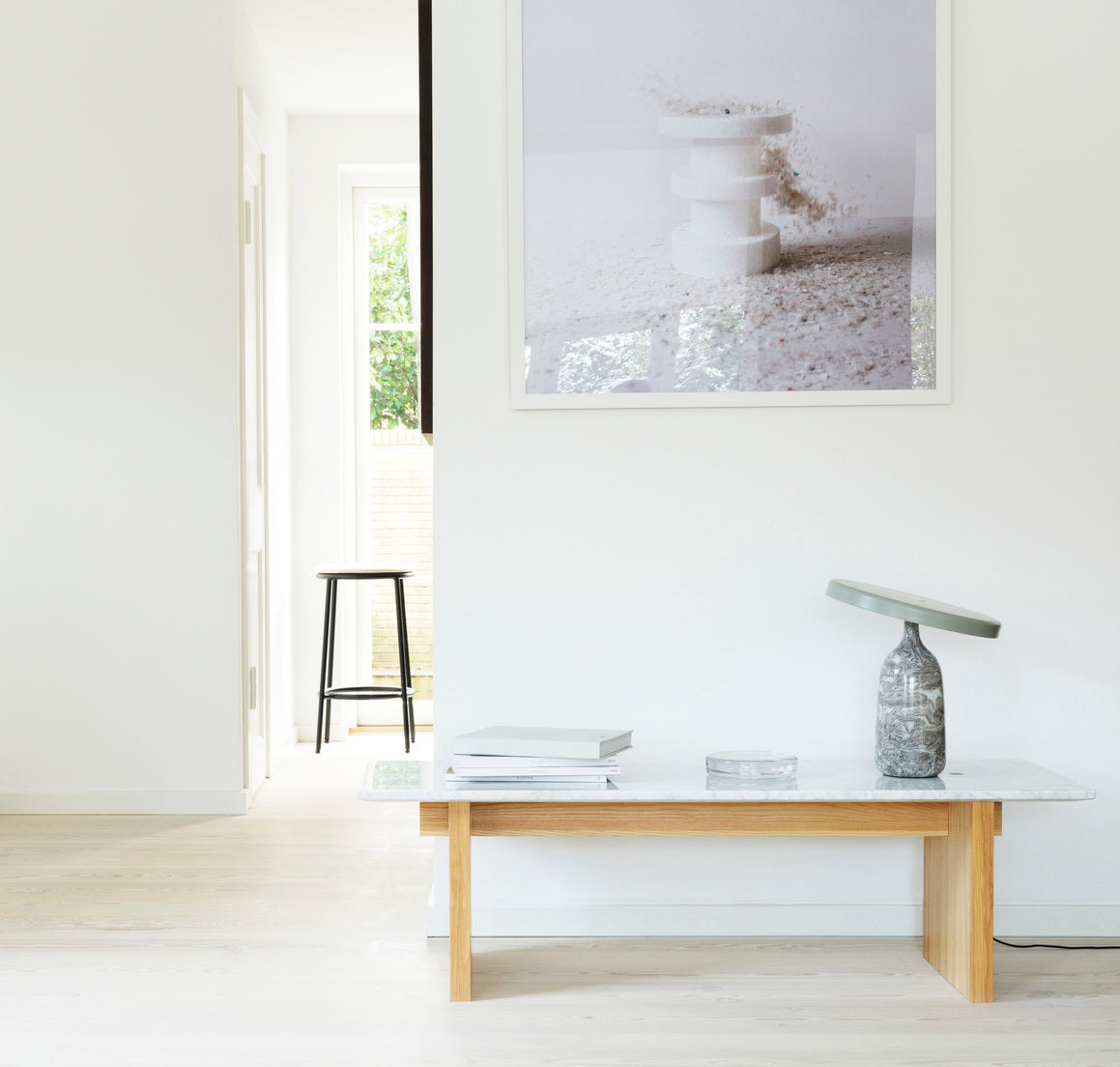 Solid weißer Couchtisch