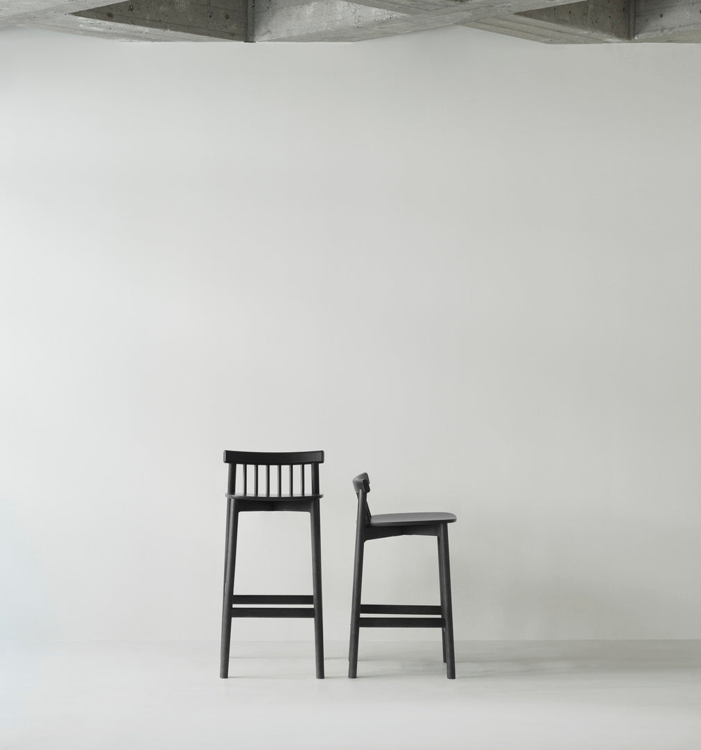 Pind Bar Stuhl Brauner Aschefurnier