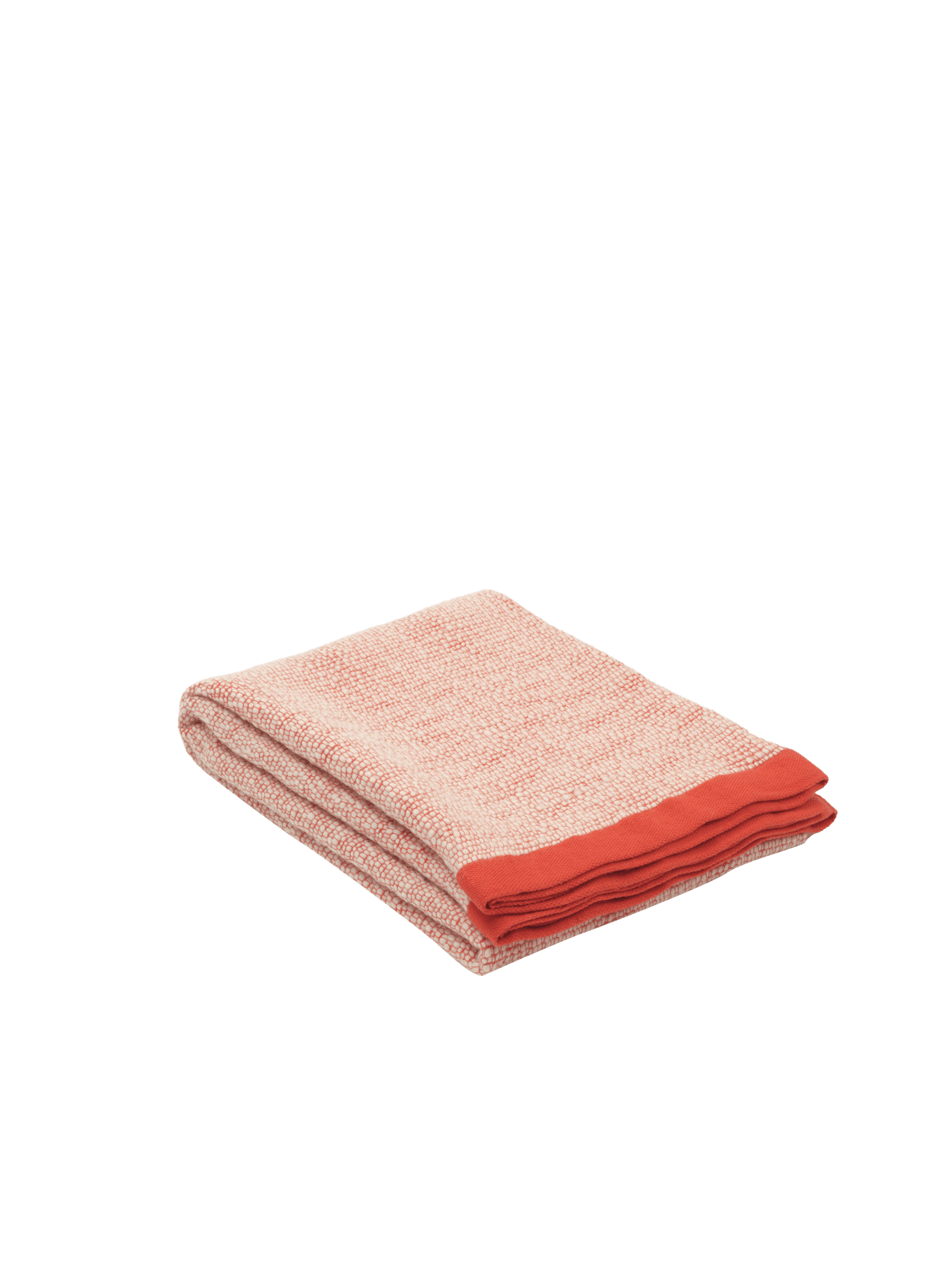 Thread Cream Blanket with Orange