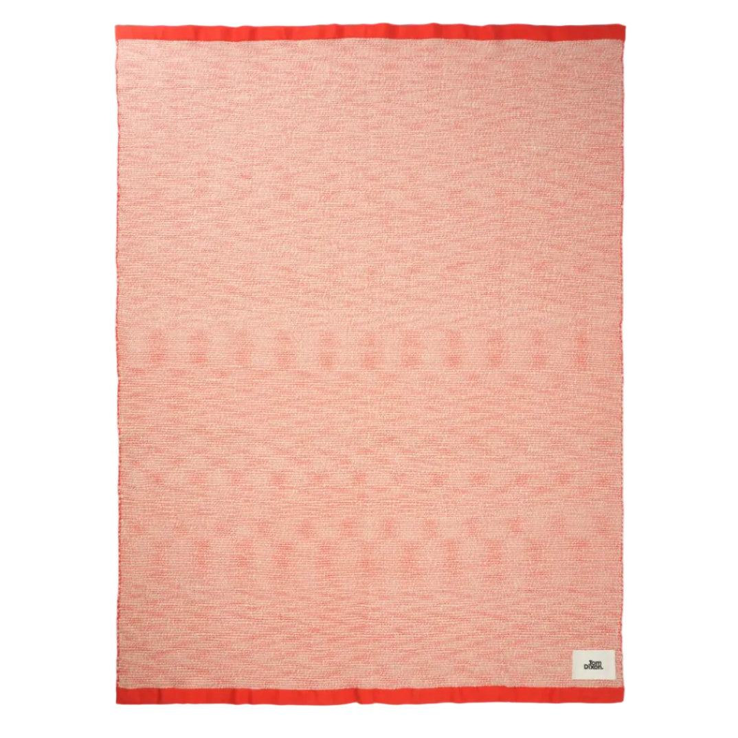 Thread Cream Blanket with Orange