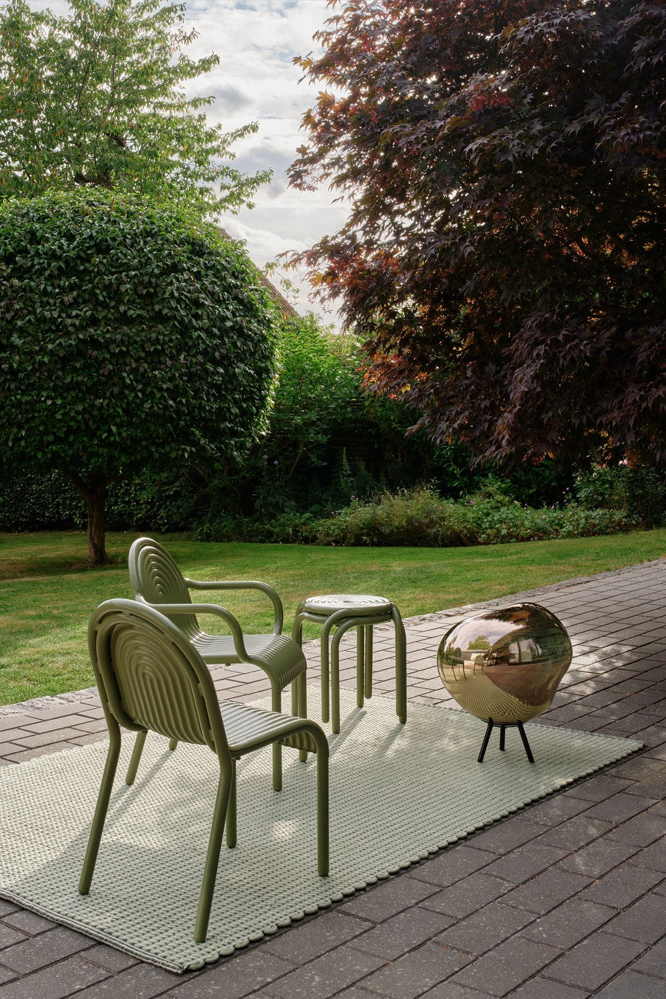 Außenteppich CORD grün