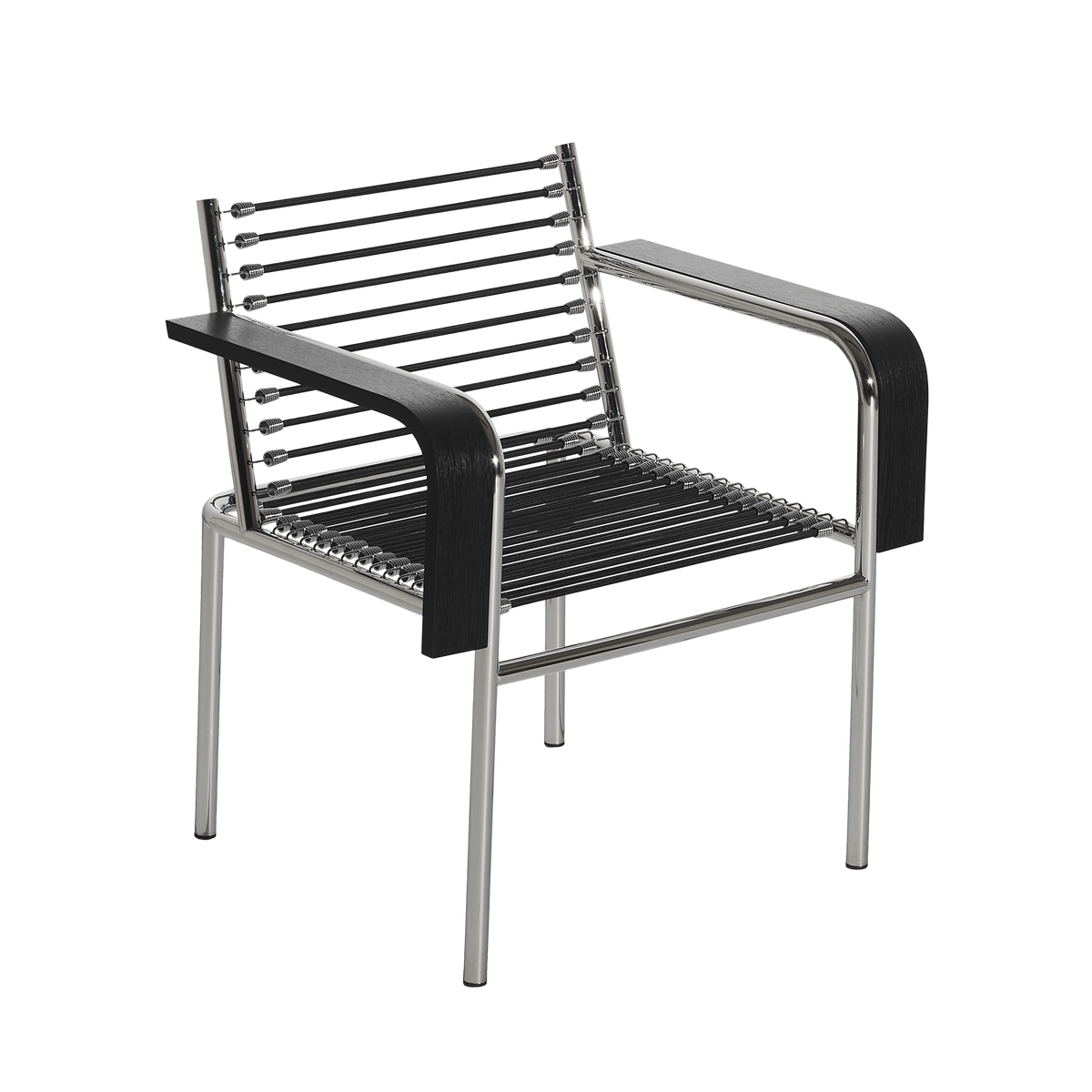 SANDOWS Sessel in Schwarz mit Stahlbasis