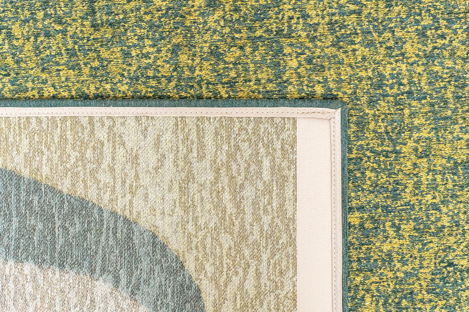 Teppich MARBLE grün mit blau und beige