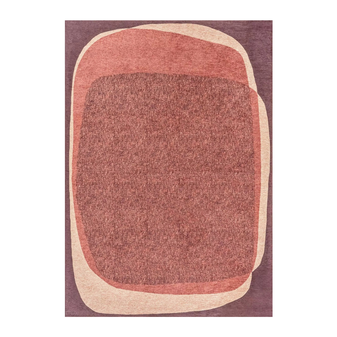 MARBLE Purple Rug with Pink and Beige