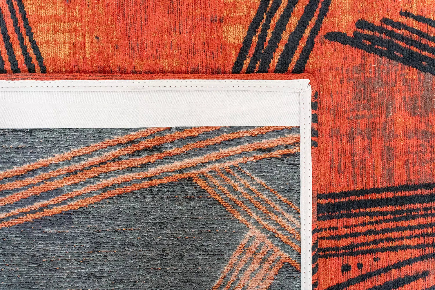 Teppich KANJI orange mit Schwarz