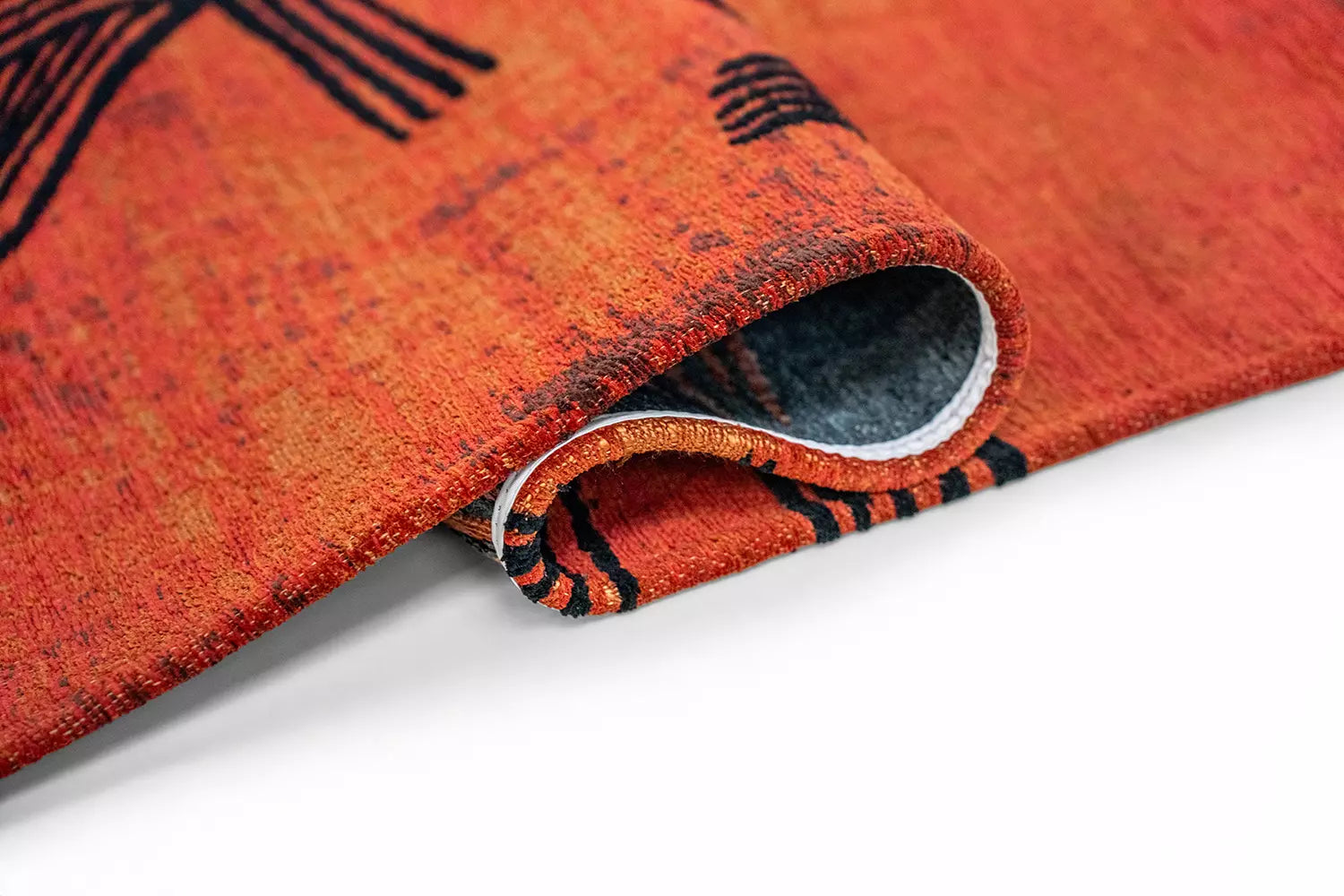 Teppich KANJI orange mit Schwarz