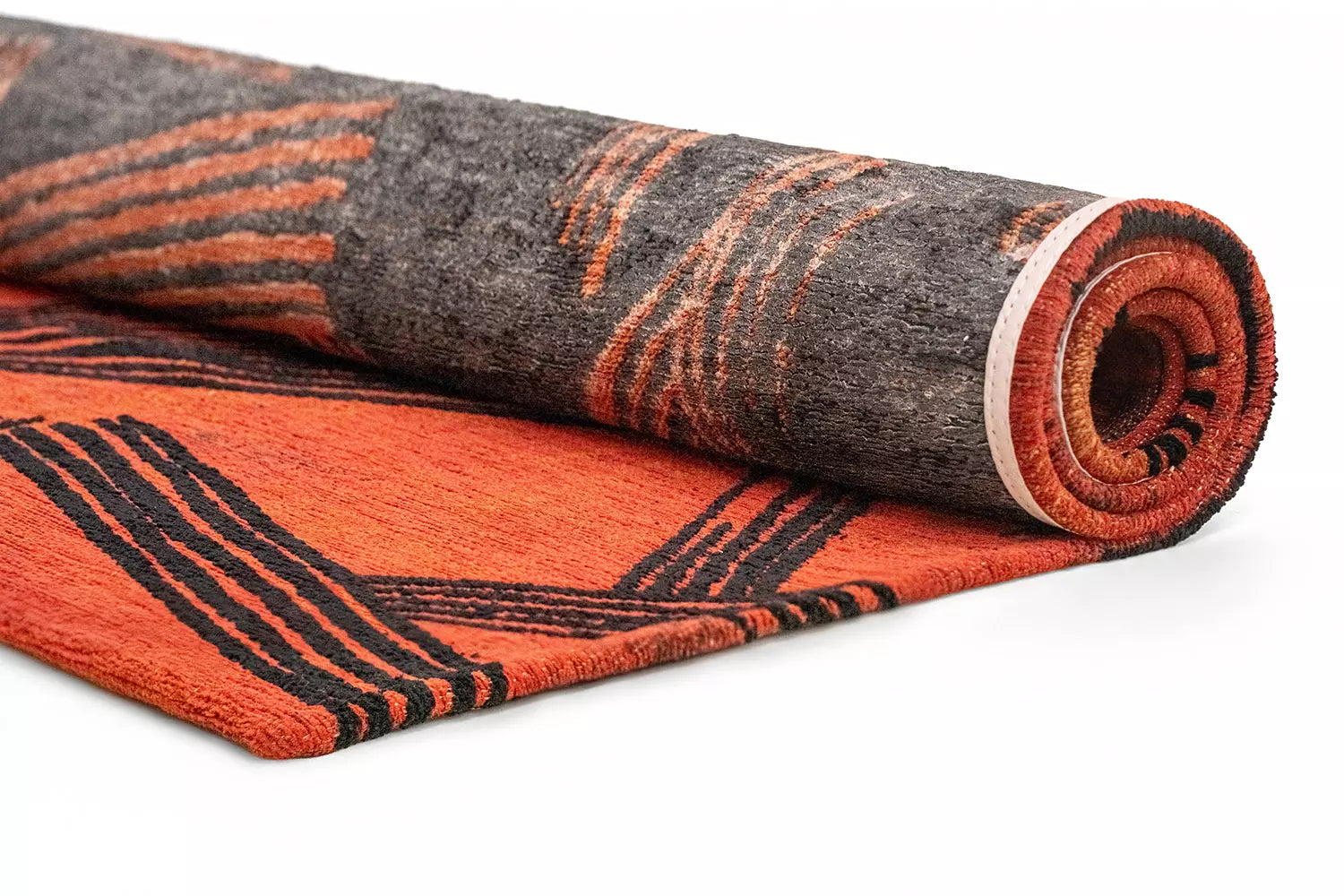 Teppich KANJI orange mit Schwarz