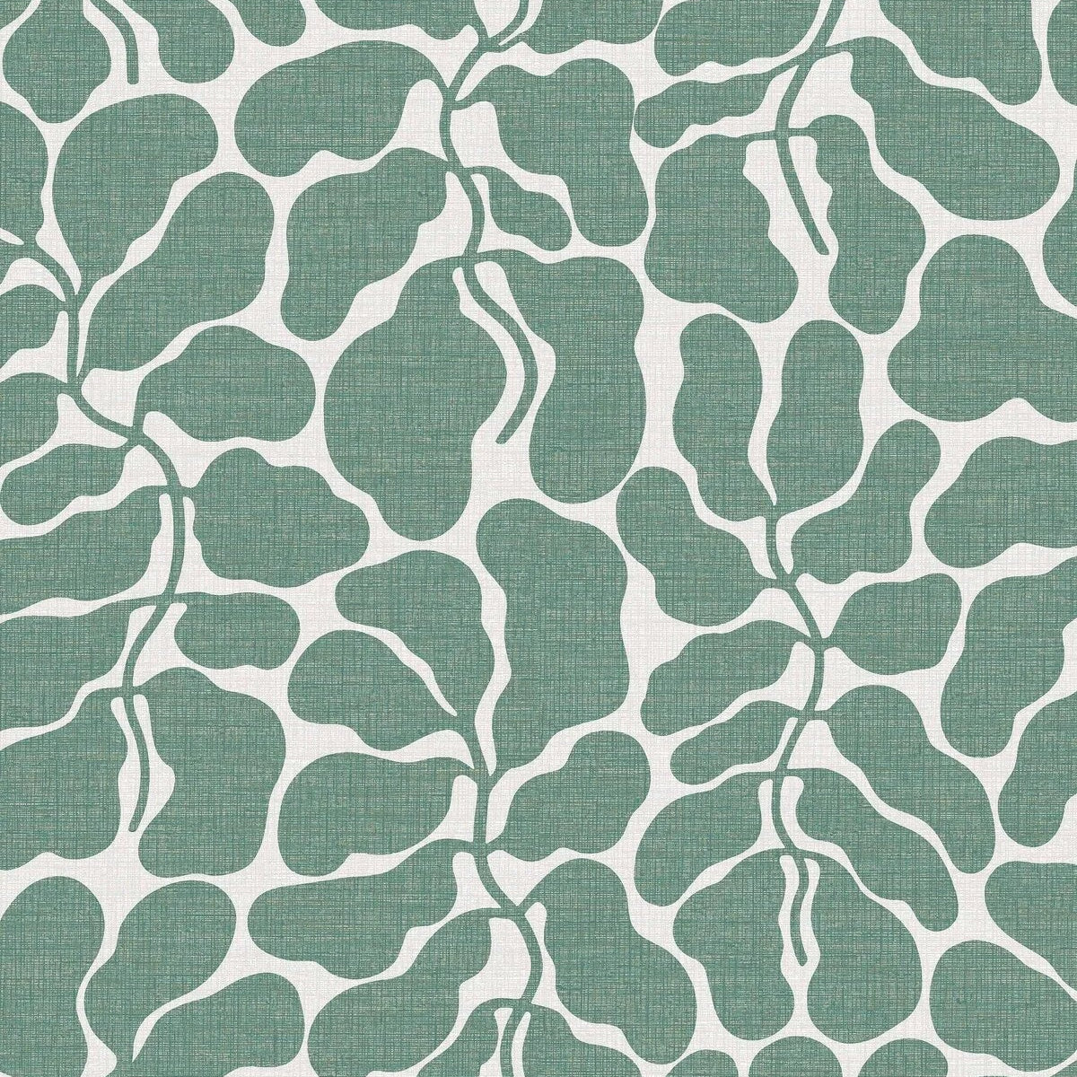 Vlies-Tapete mit pflanzlichem Muster MY SECRET GARDEN grün mit weiß