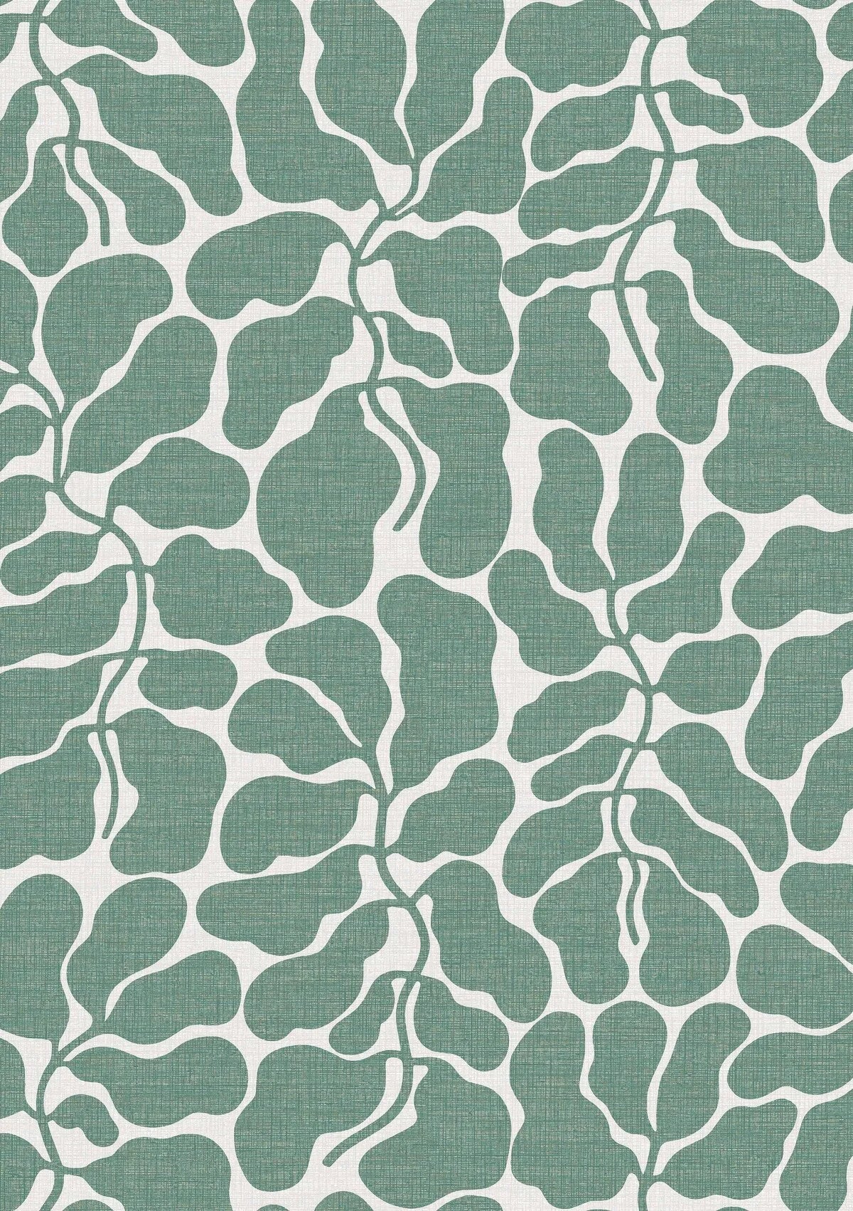 Vlies-Tapete mit pflanzlichem Muster MY SECRET GARDEN grün mit weiß