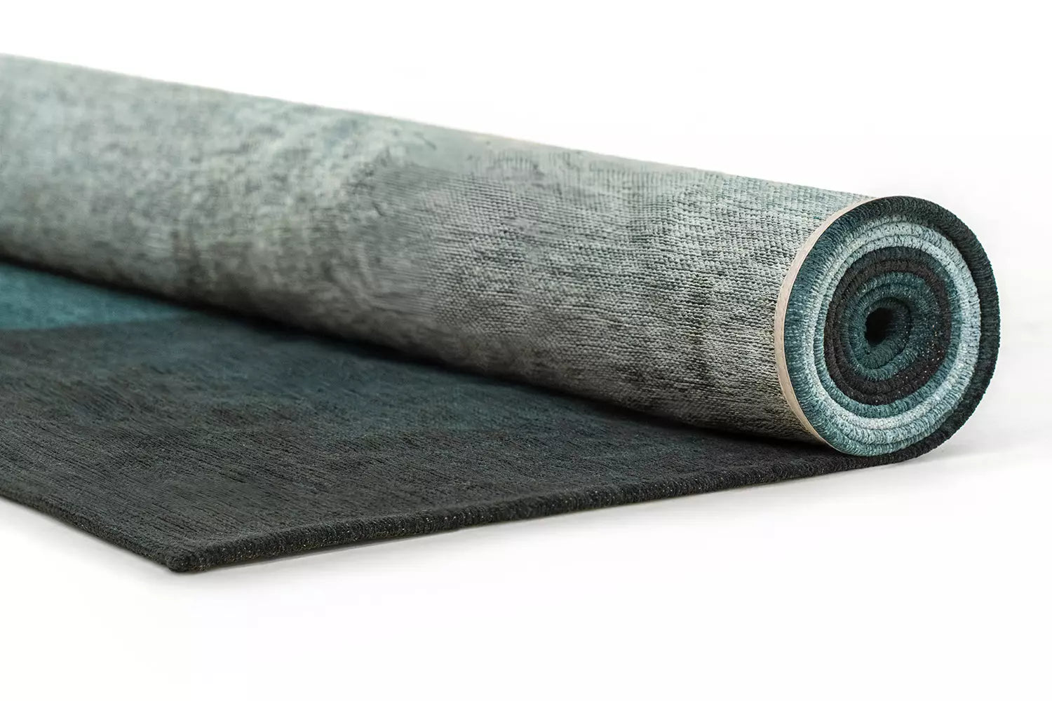 Teppich SENDAI blau mit Weiß