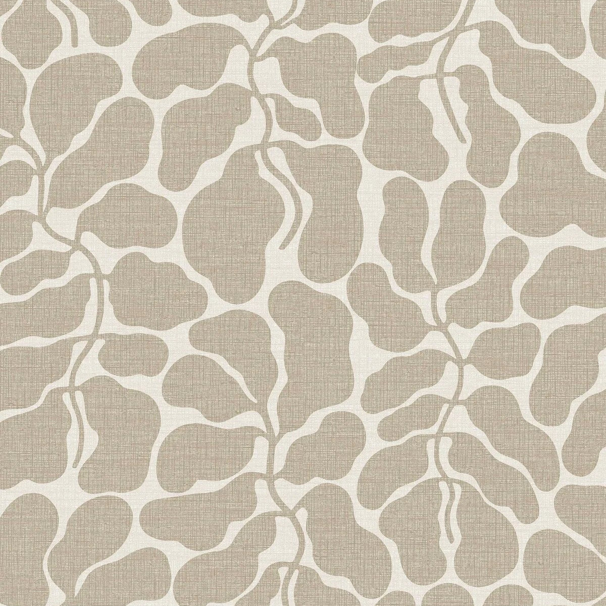 Vlies-Tapete mit pflanzlichem Muster MY SECRET GARDEN beige mit Weiß