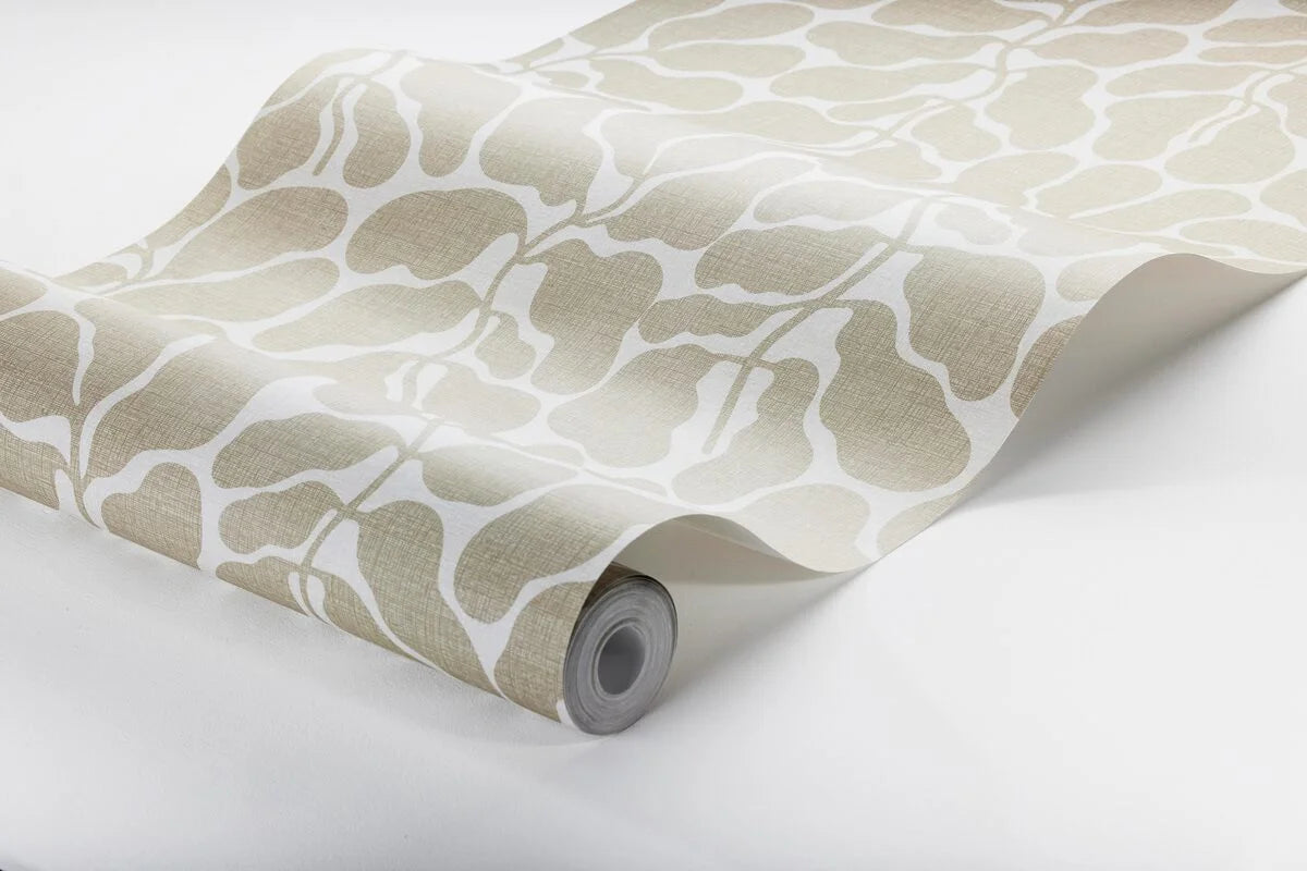 Vlies-Tapete mit pflanzlichem Muster MY SECRET GARDEN beige mit Weiß