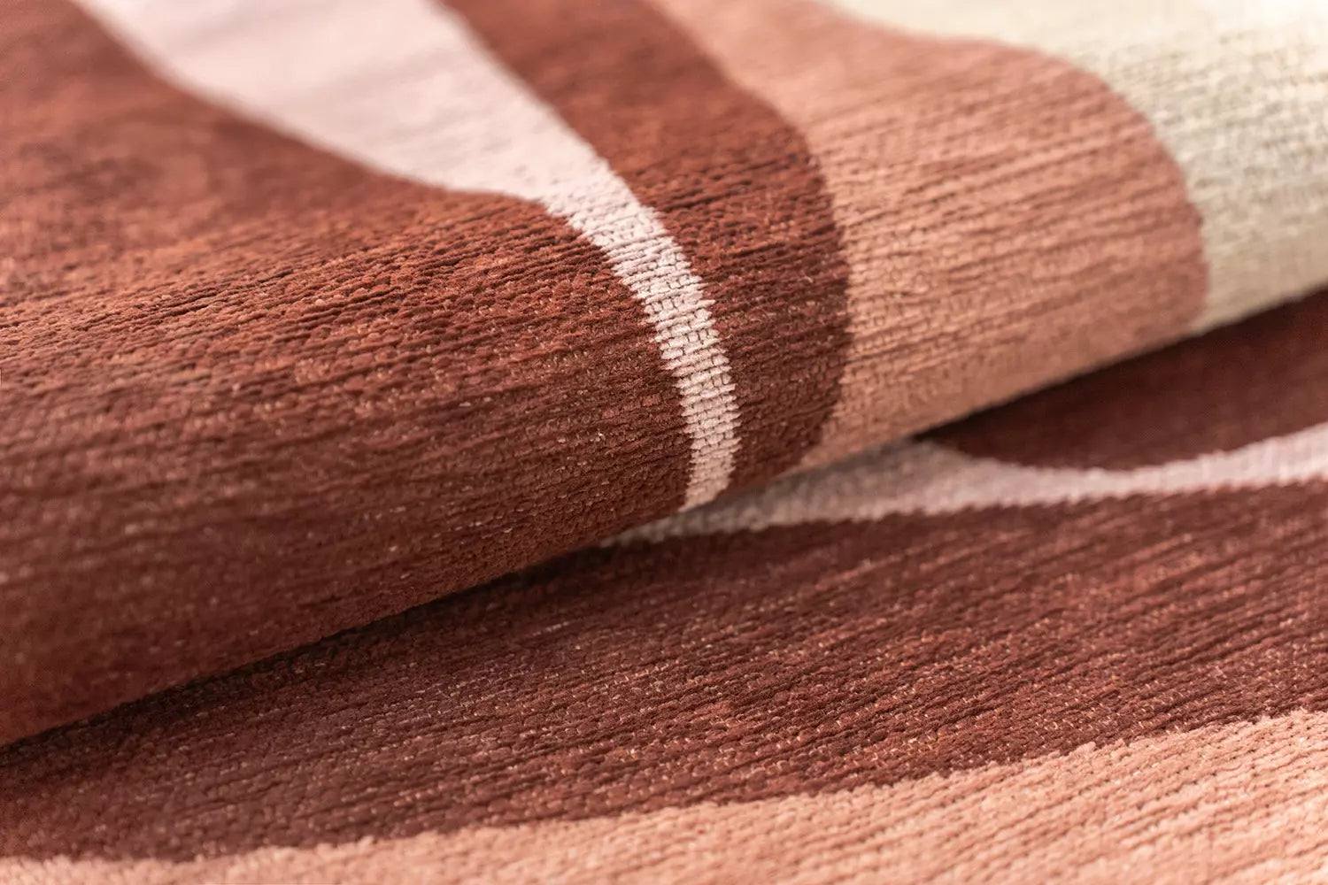 Teppich STONES beige mit Rosa und Bordeaux