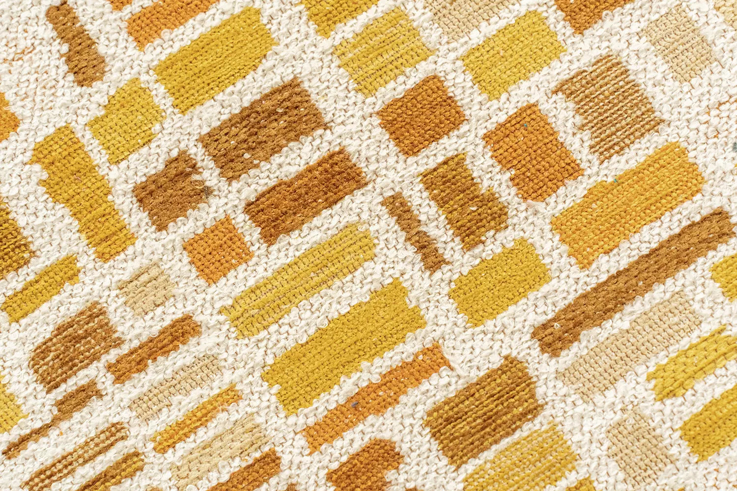 CUBIK Beige Rug with Orange and Yellow