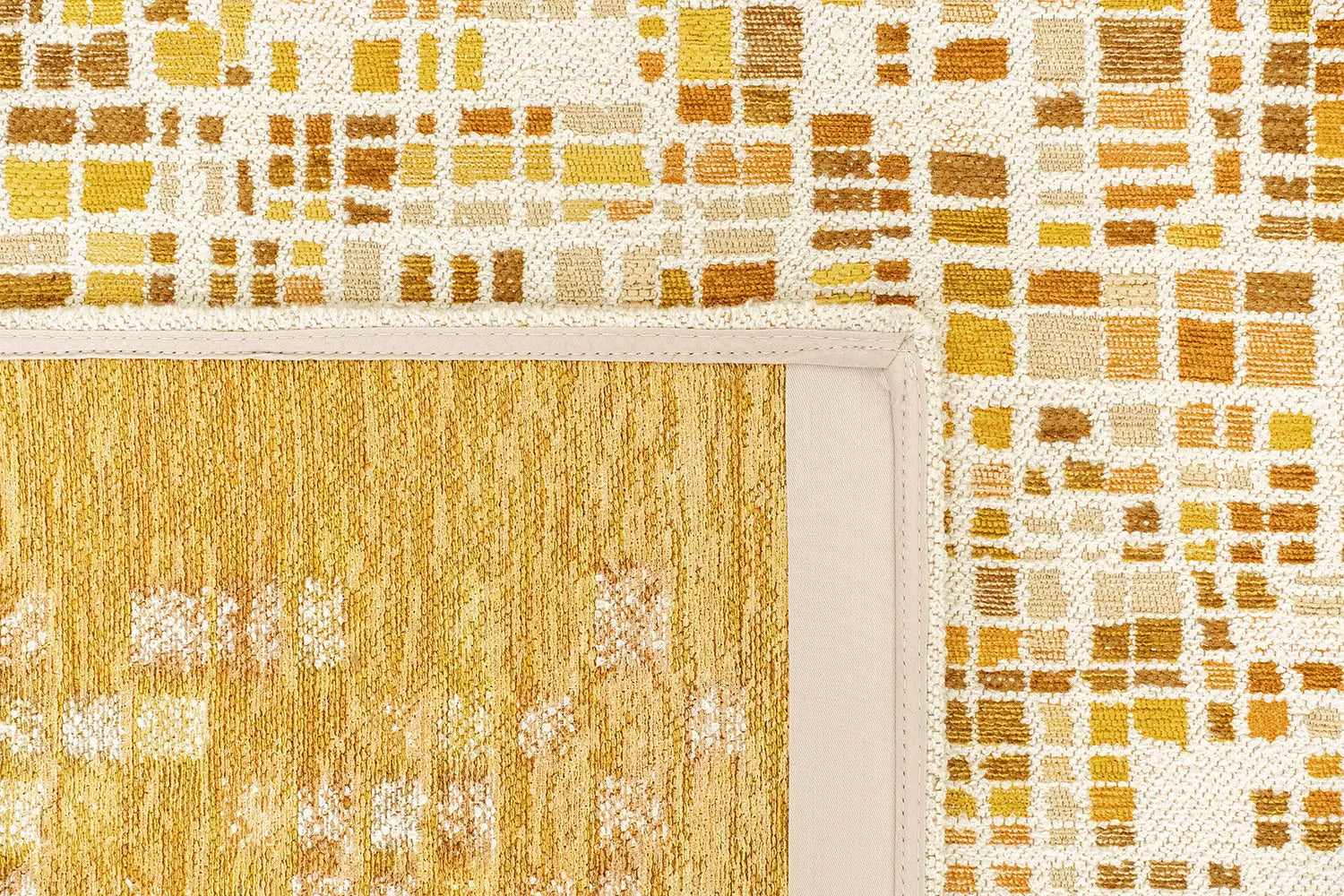 CUBIK Beige Rug with Orange and Yellow