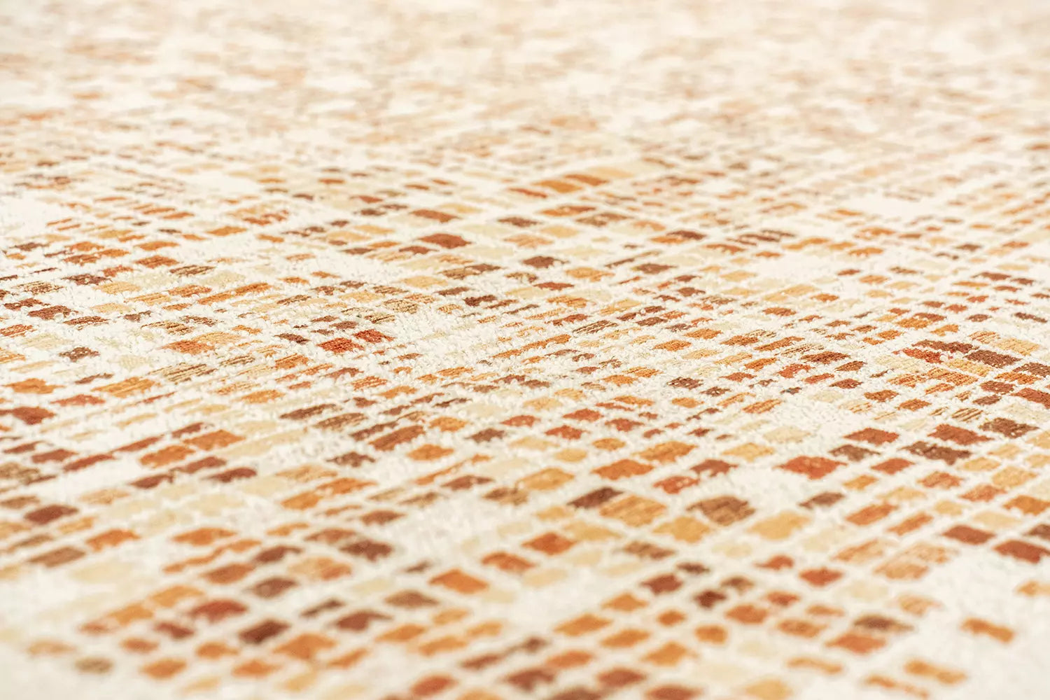CUBIK Beige Rug with Orange and Burgundy