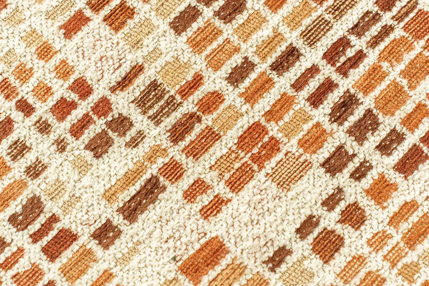 CUBIK Beige Rug with Orange and Burgundy