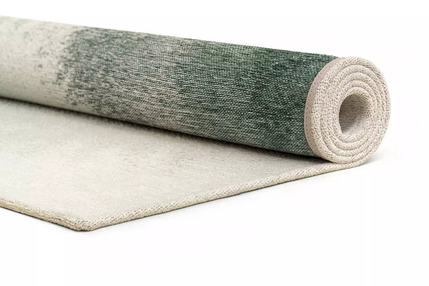 Teppich DROP weiß mit dunkelgrün