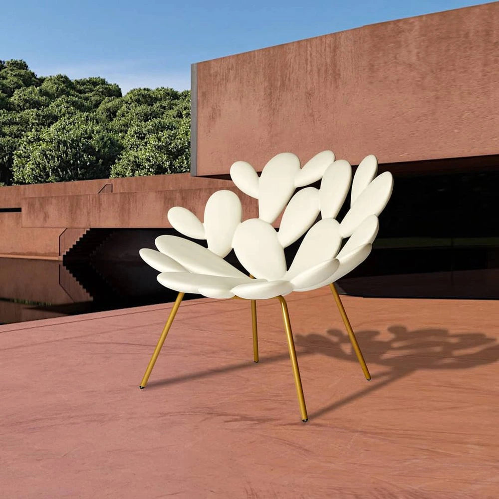 Light Pink FILICUDI Garden Armchair with Sled Base