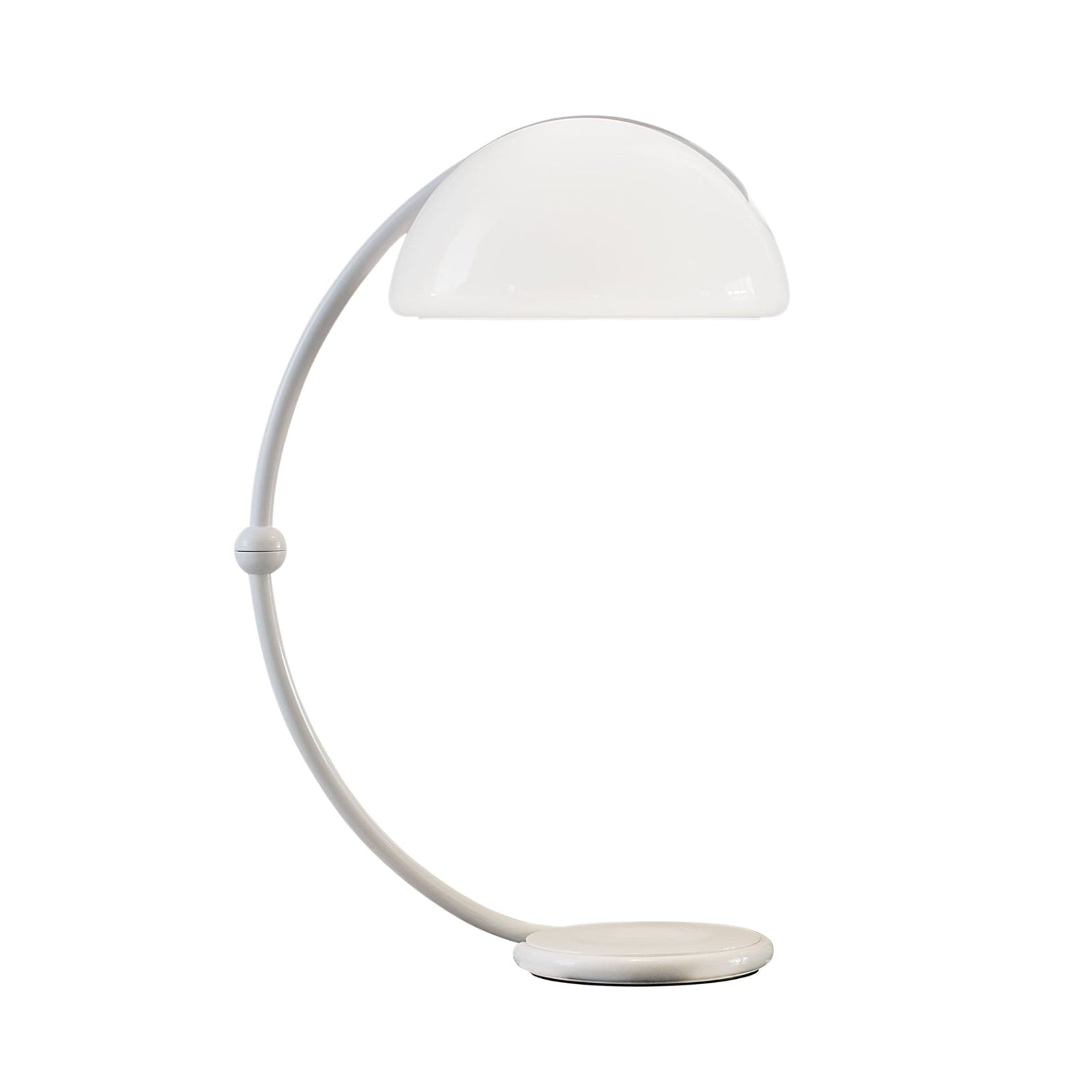 SERPENTE Floor Lamp with Opal Shade and White Base