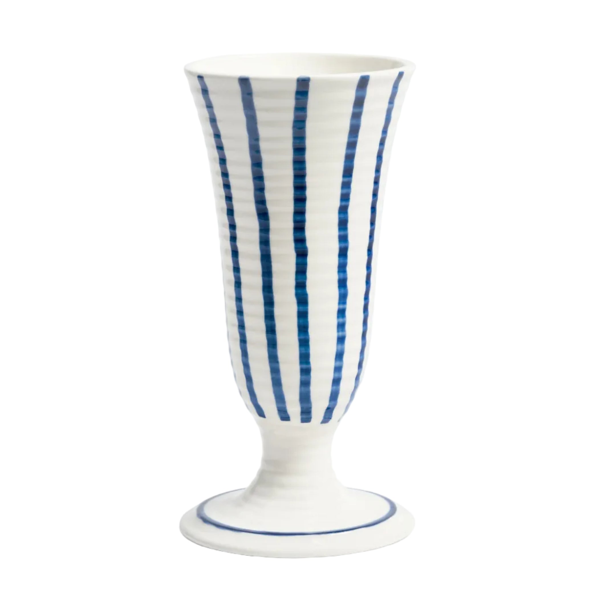 ANOUK LILIUM white vase with blue