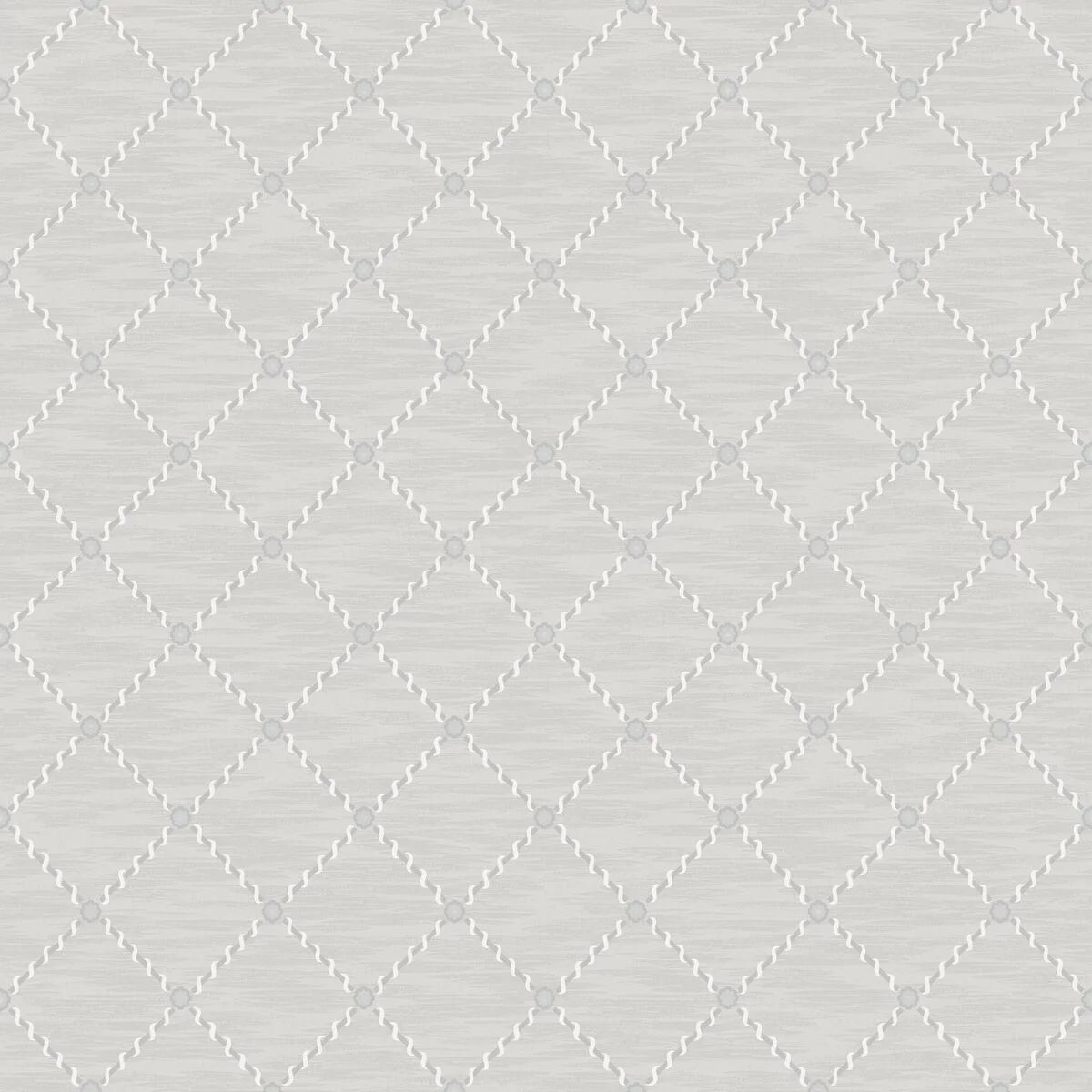 Tapete mit geometrischem Muster GOLDEN TRELLIS grau mit Weiß