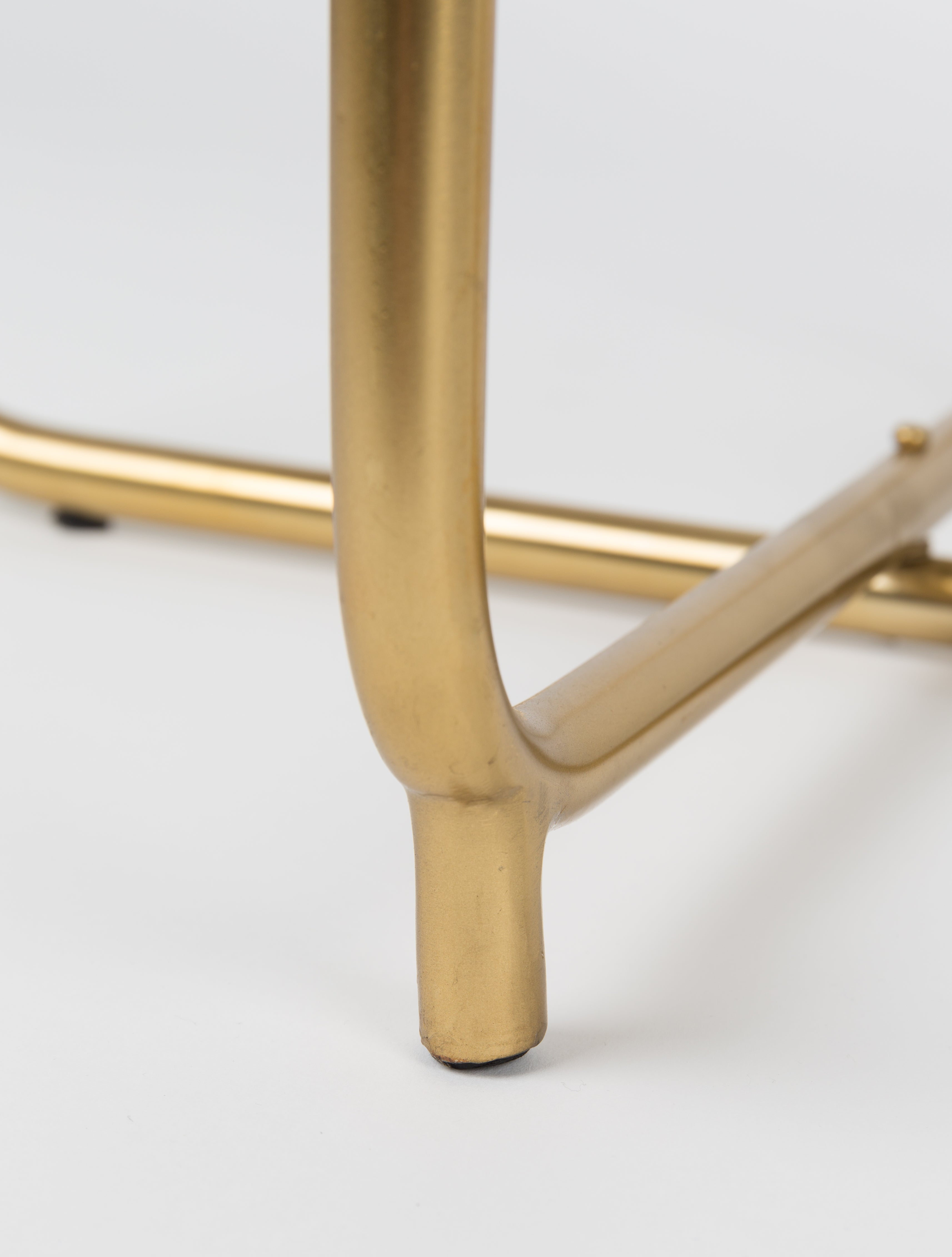 Timpa -Tisch, weißer Marmor mit Golden