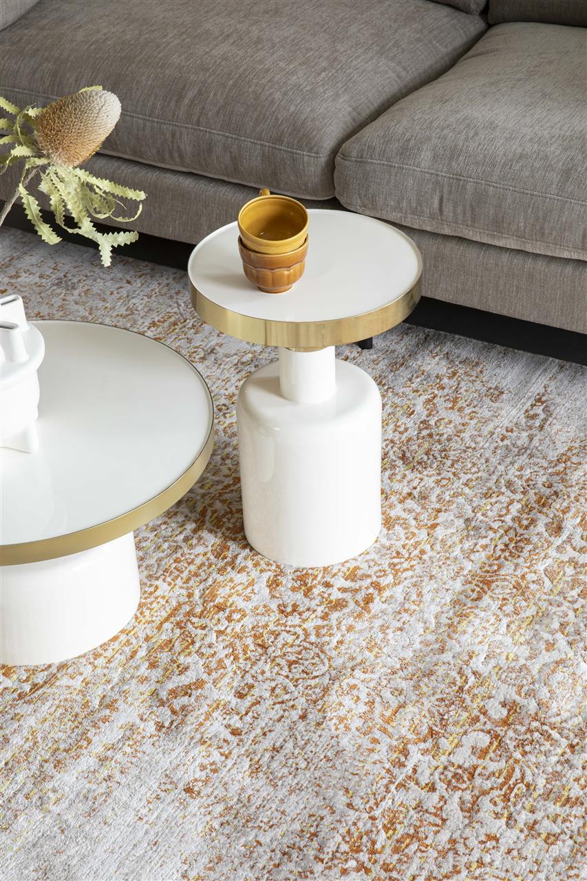 GLAM white side table