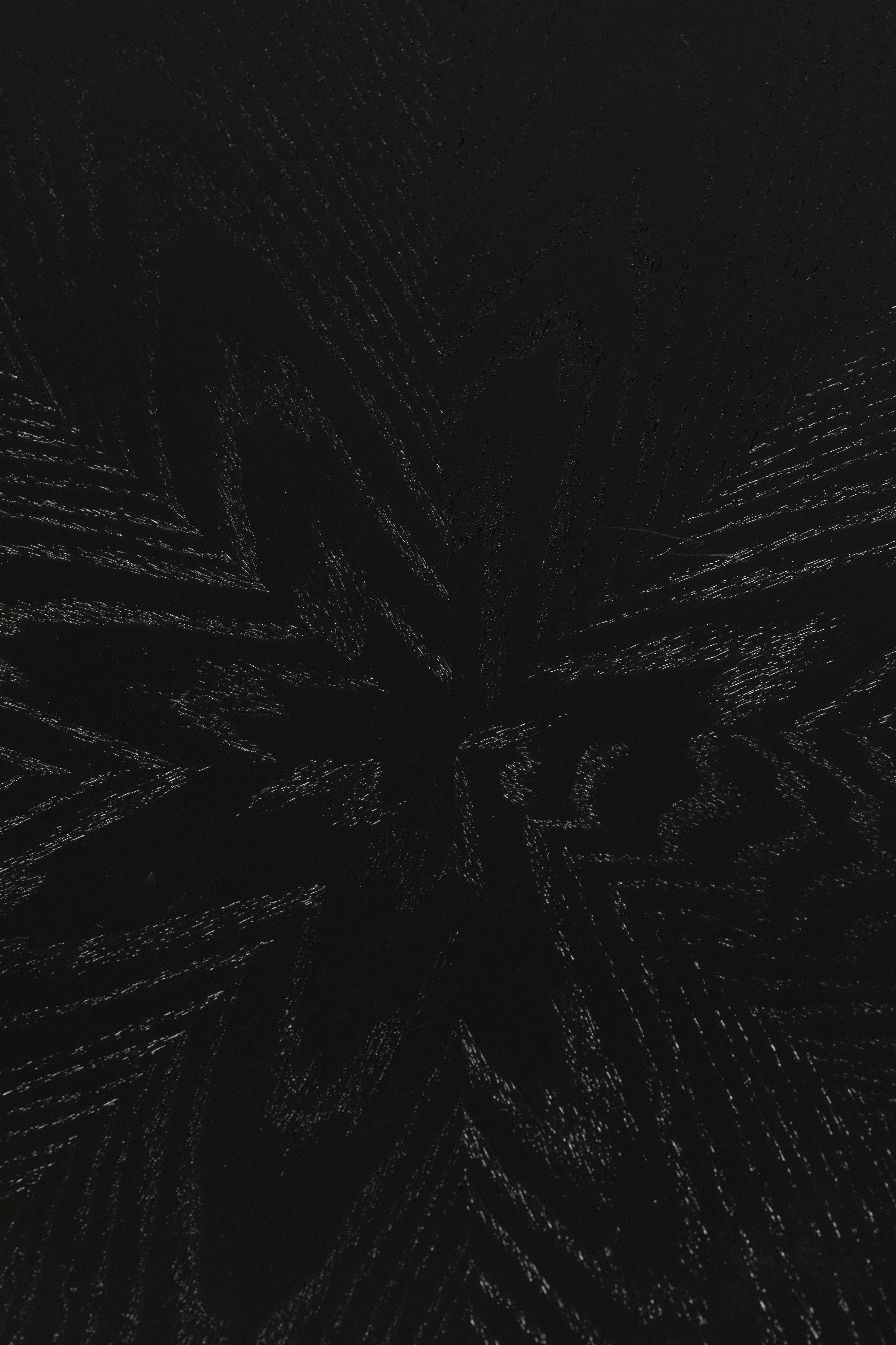 Round coffee table Fabio black oak veneer