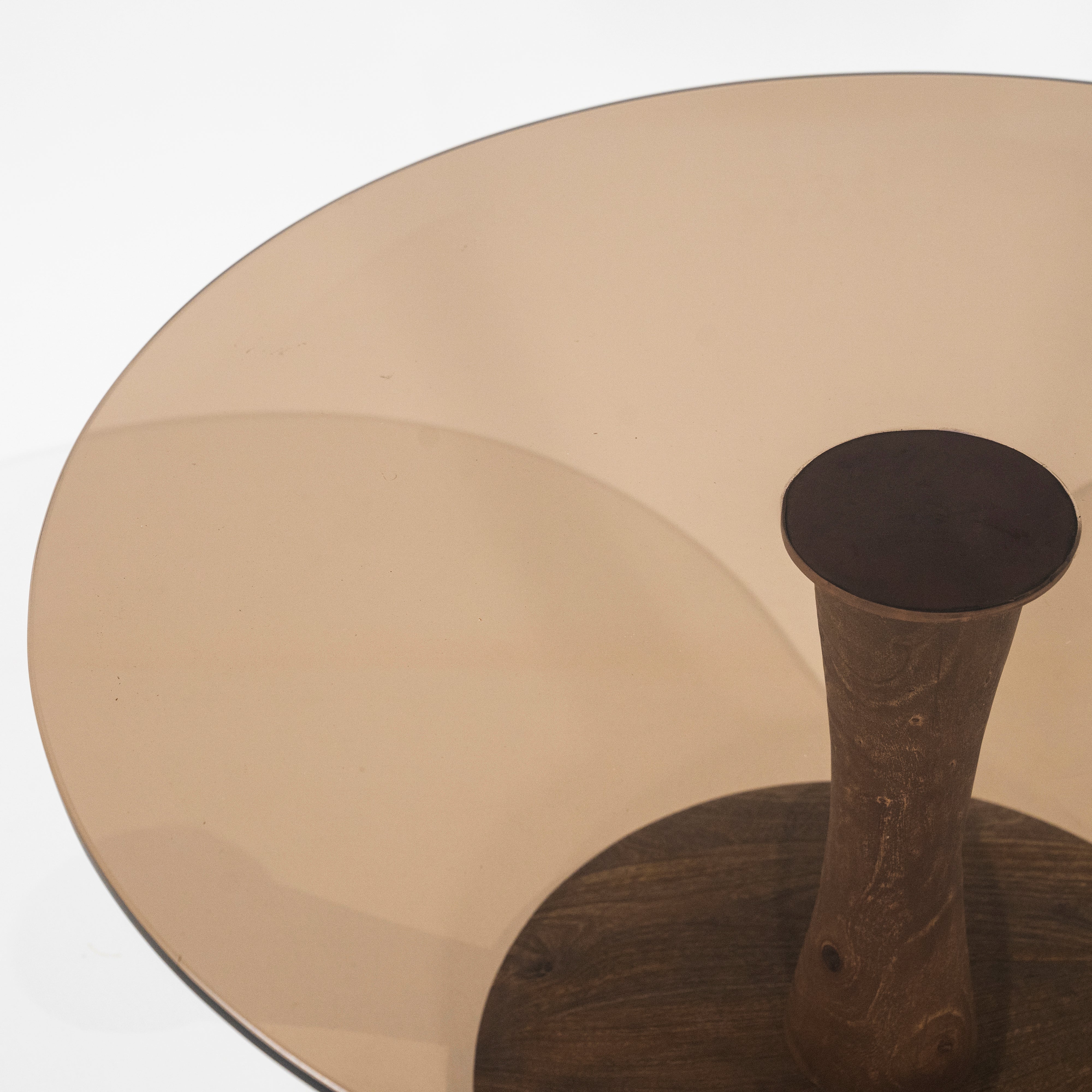 BOOGIE side table glass and mango wood