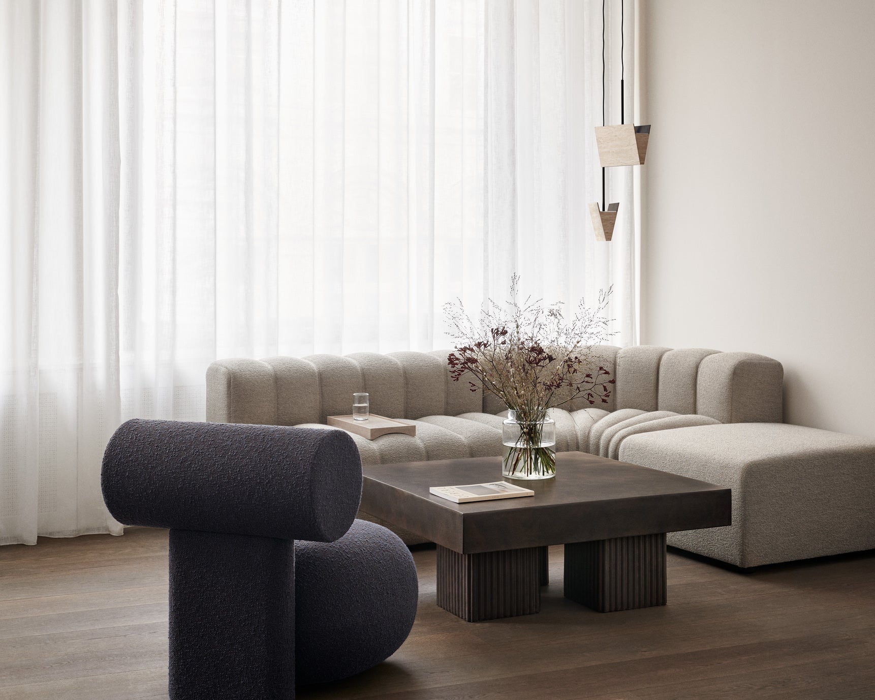 GEAR black concrete coffee table