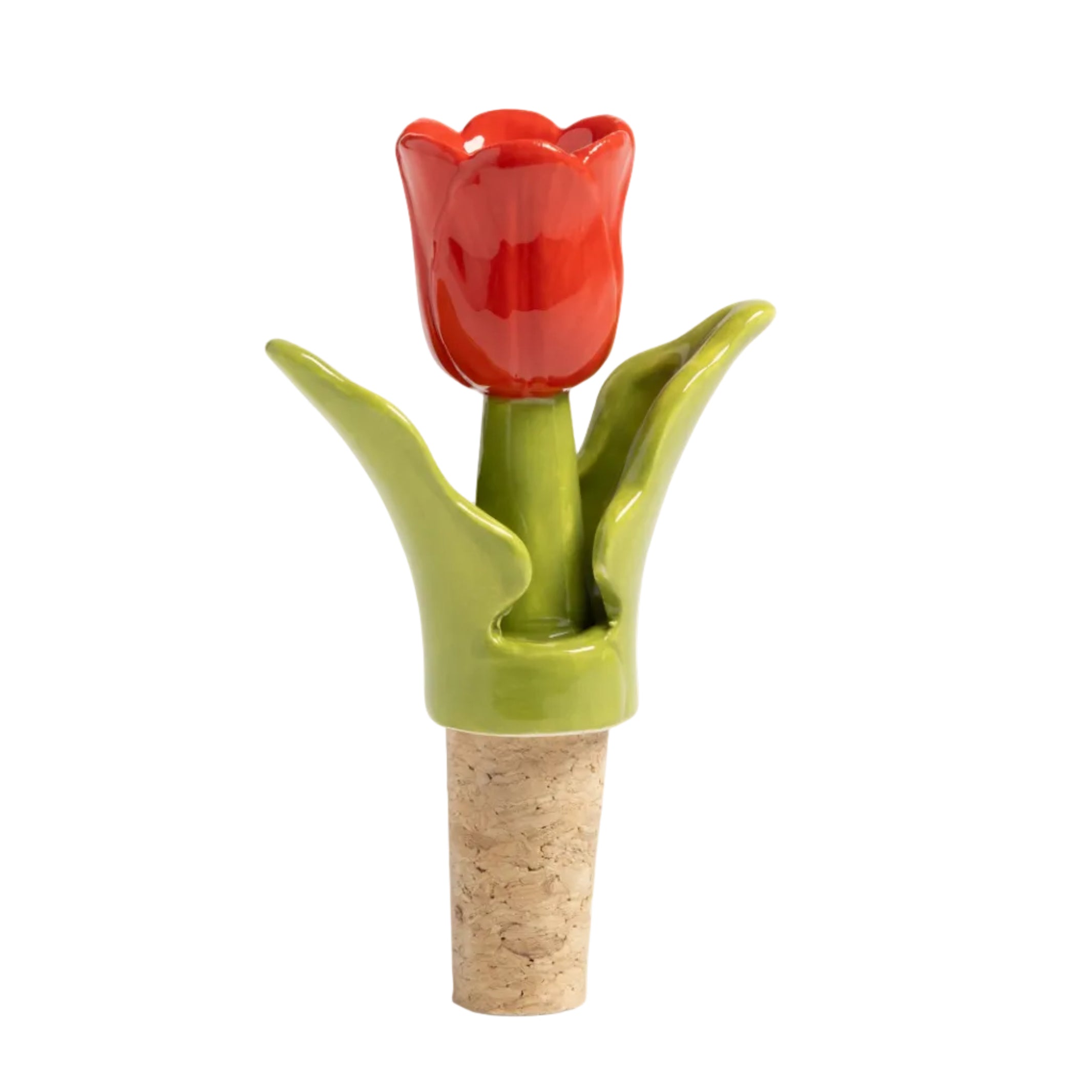 Korken für Flaschen TULIP grün mit rot