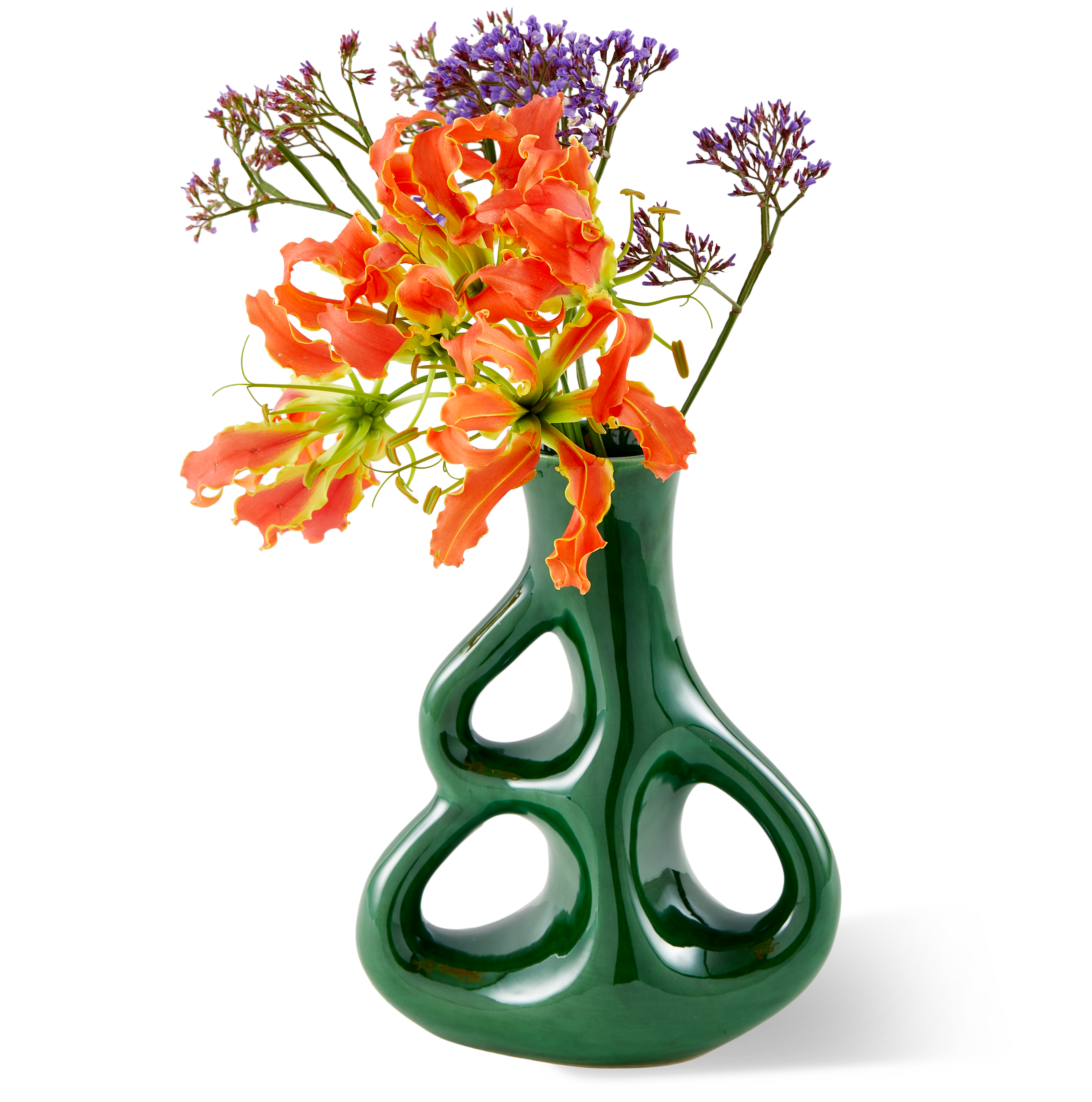 Vase THREE EARS dark green