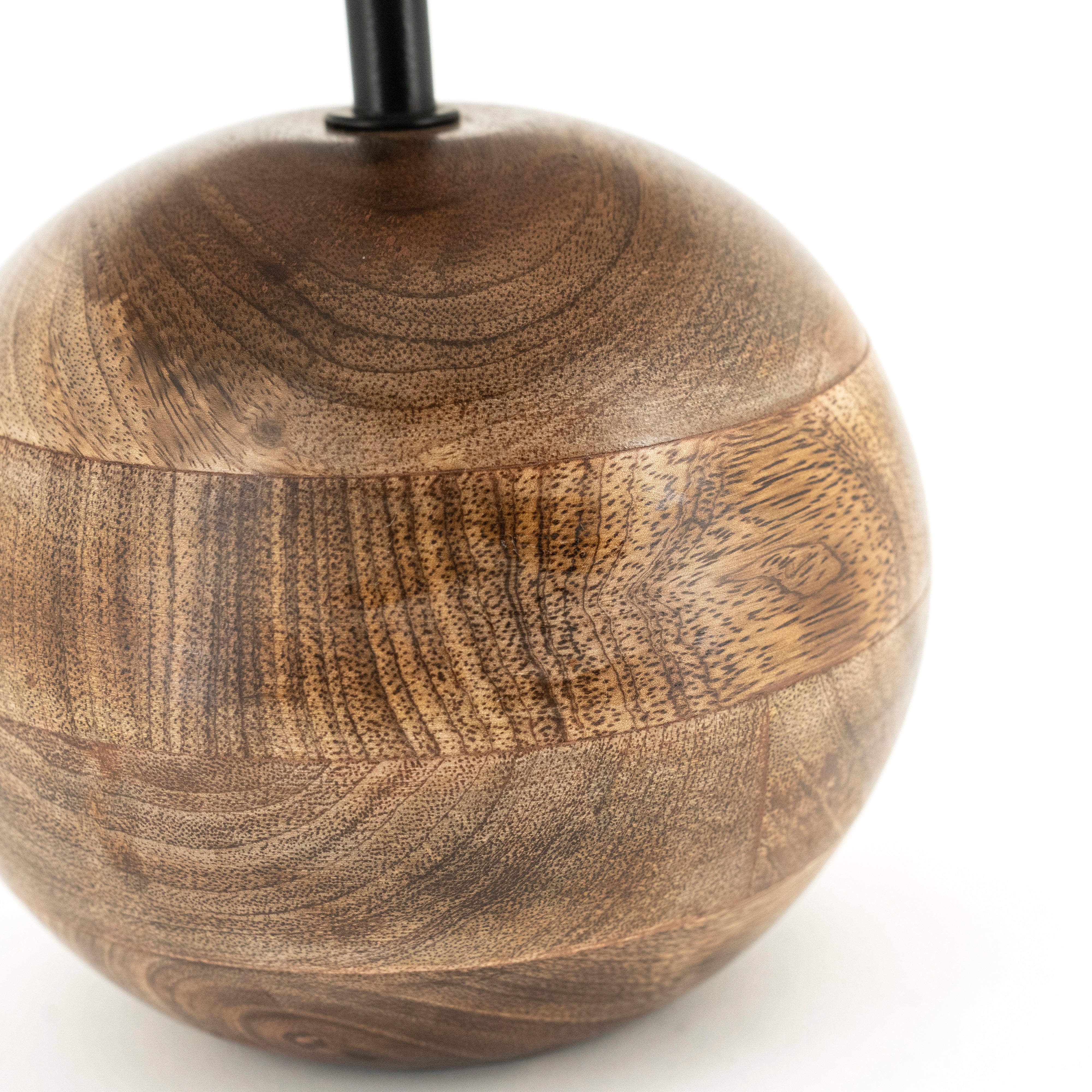 Tischlampe GADJA Jute mit Holzfuß