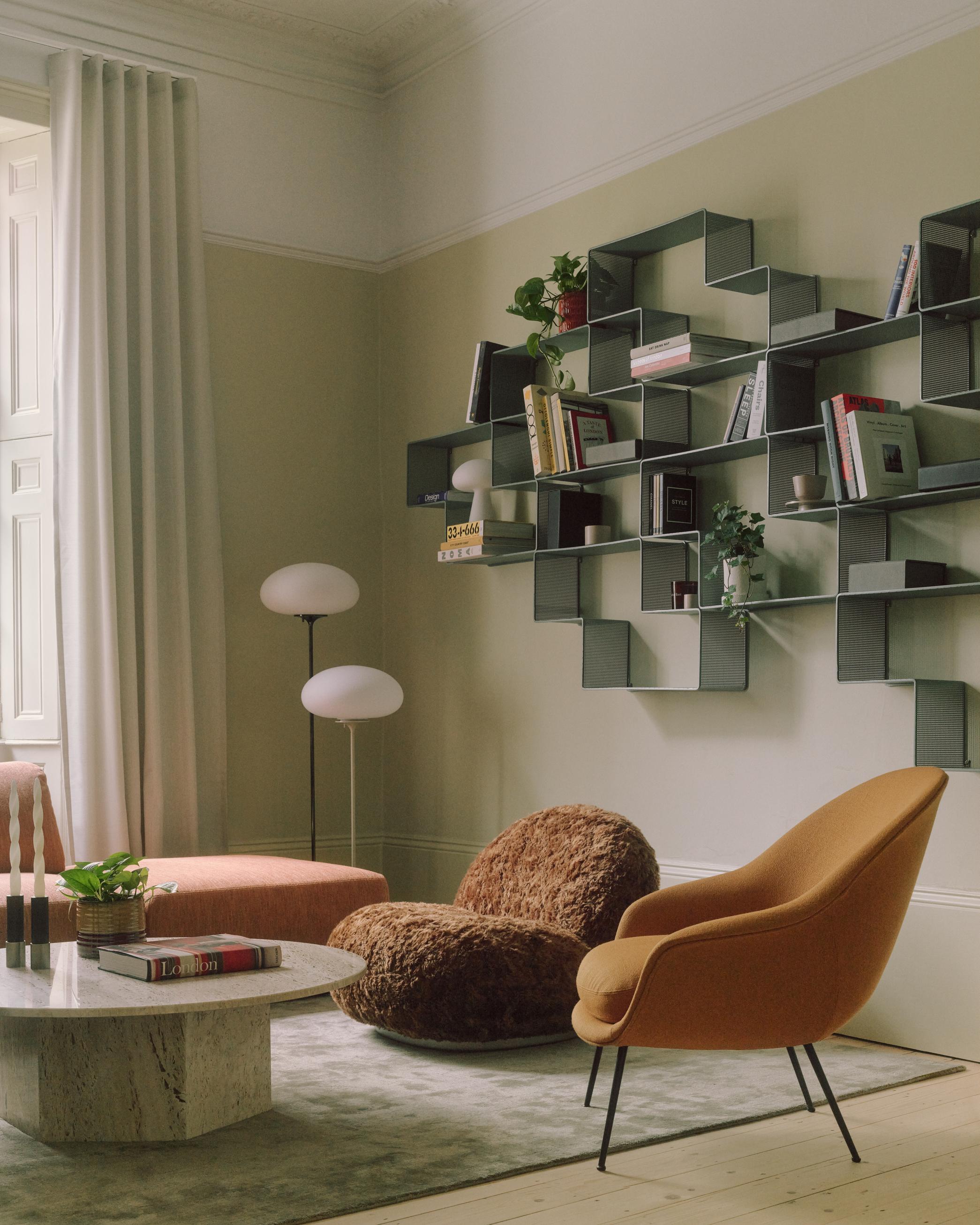 GUBI Beige Rug with Long Pile