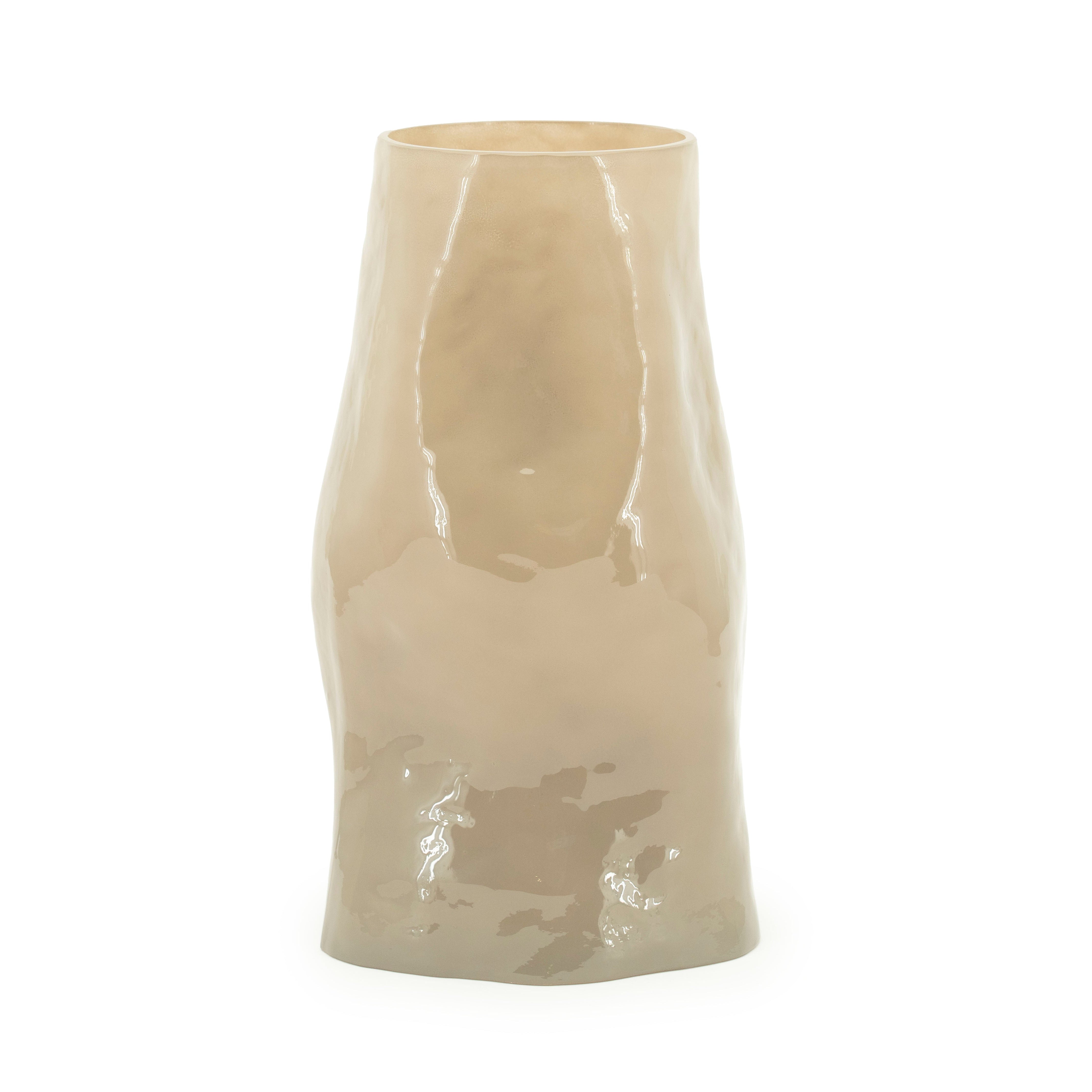 Glasvase BOYNA taupe
