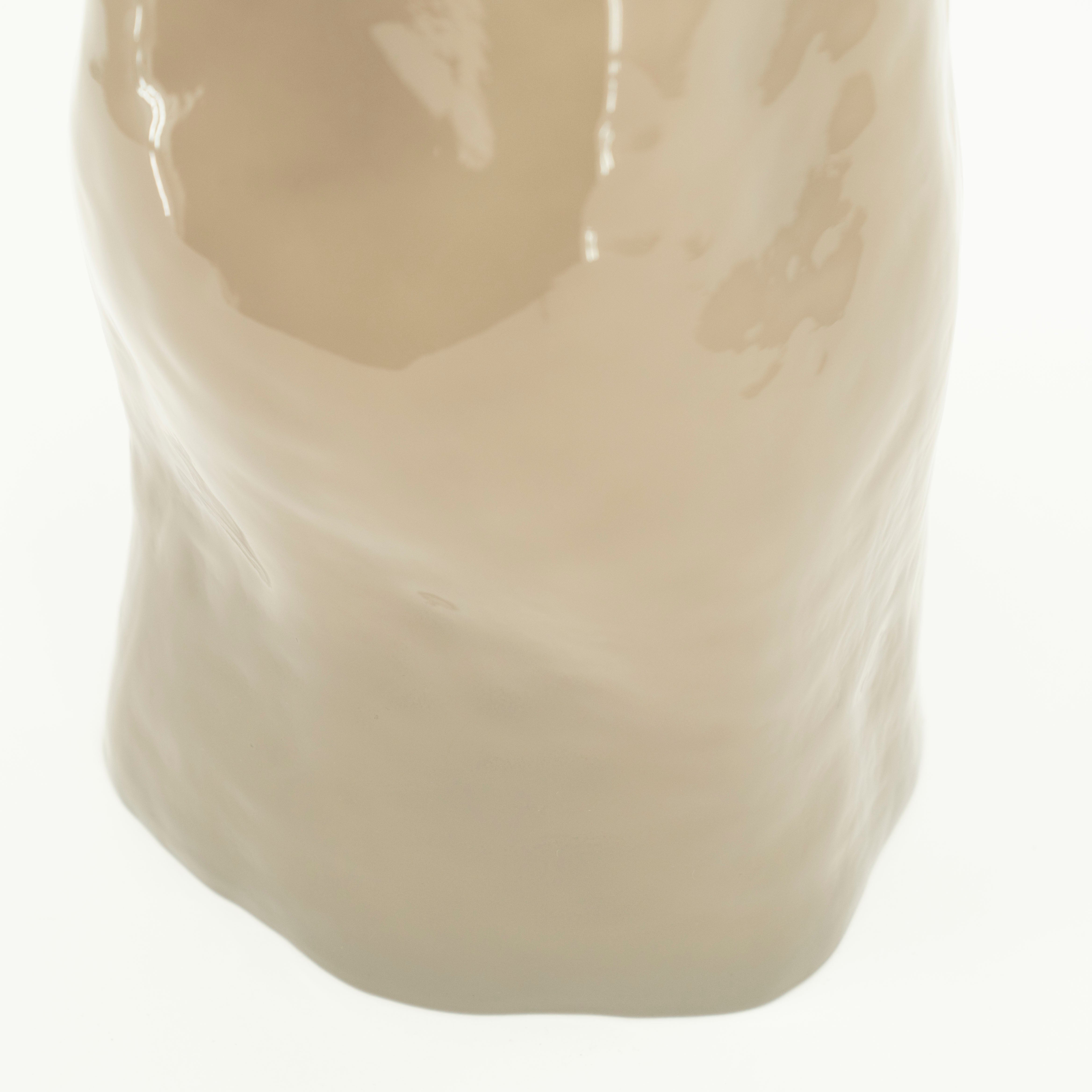 Glasvase BOYNA taupe