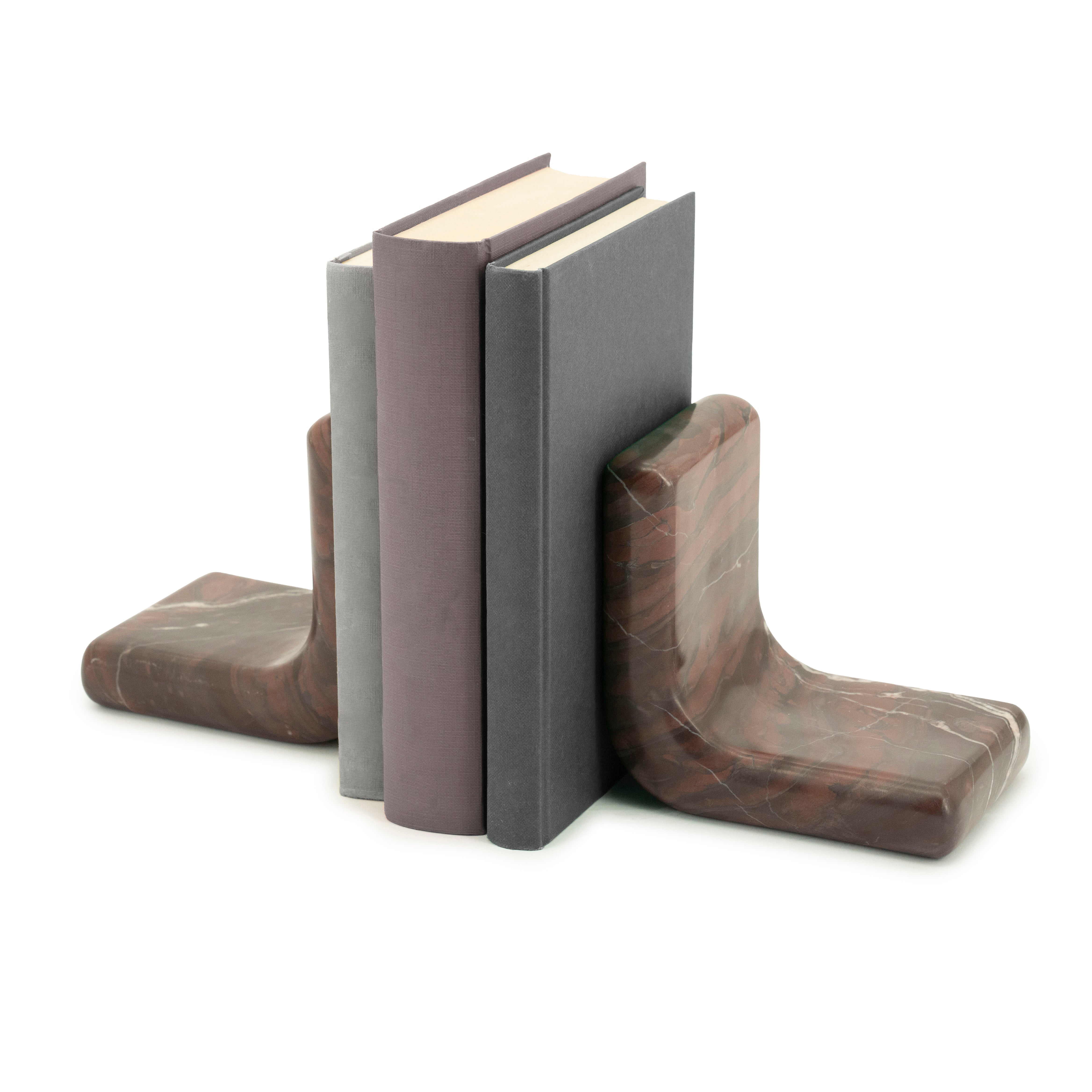 VERDE Bookend brown marble