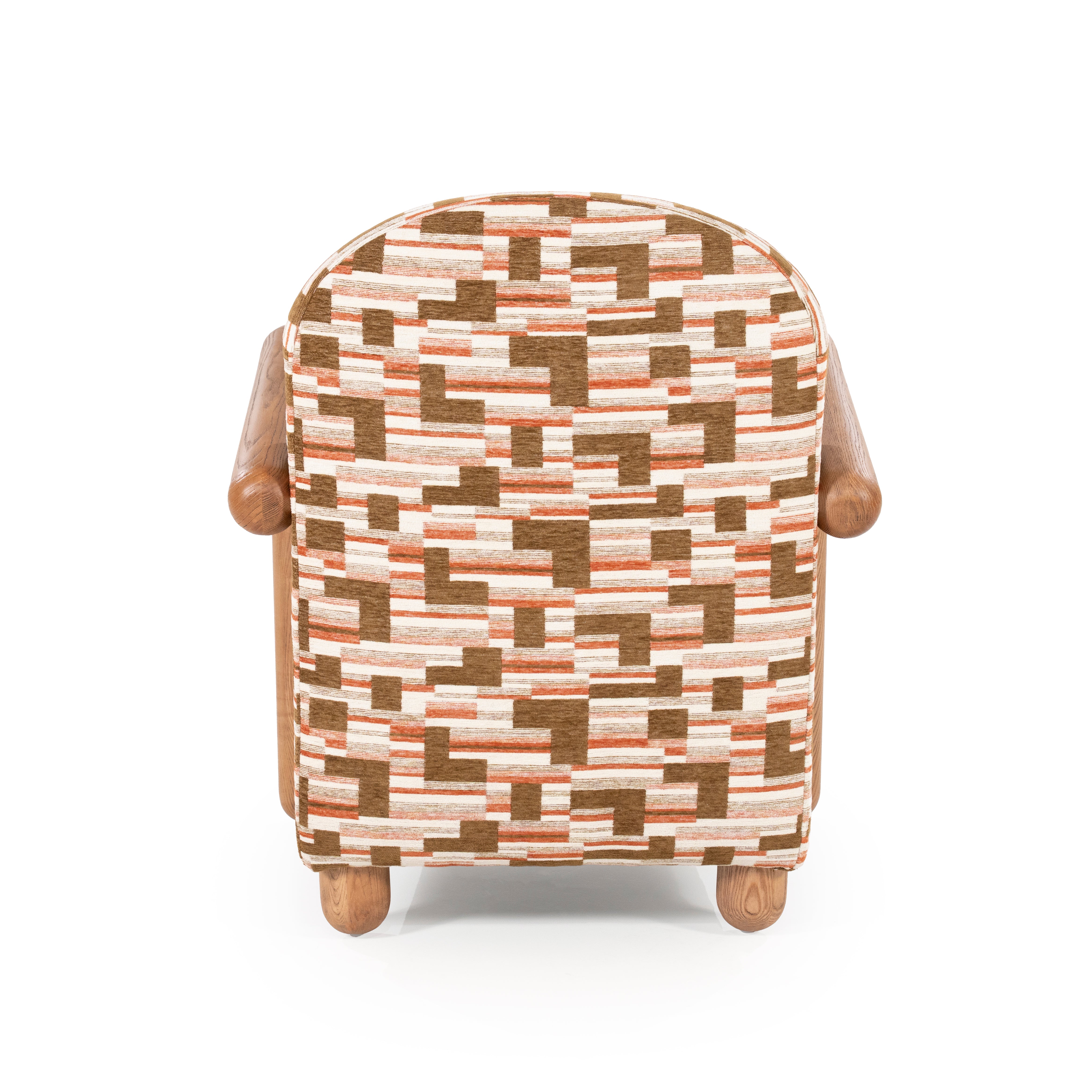 RETROVA cream armchair with brown