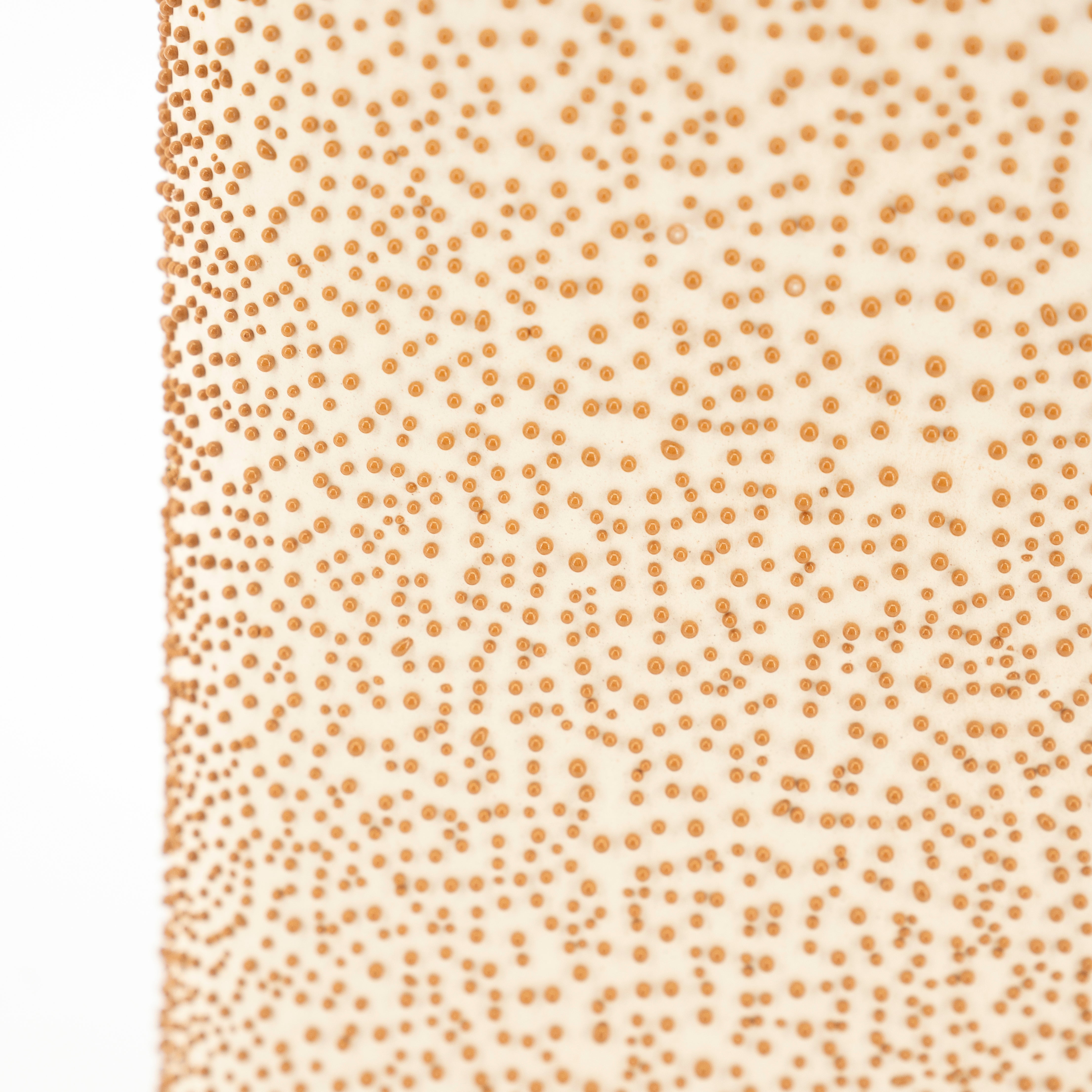 DOTANGLE vase yellow ceramic