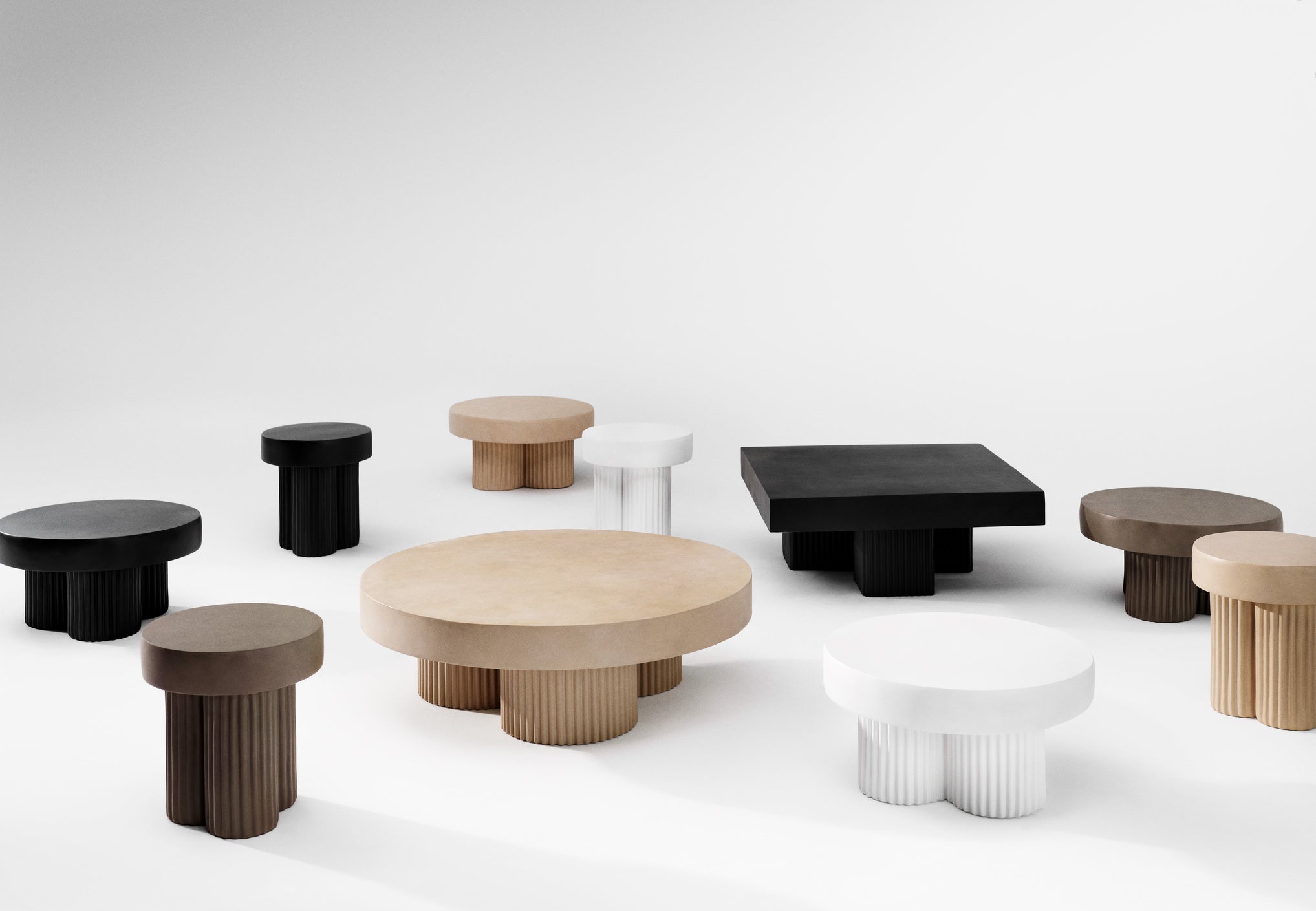 GEAR black concrete coffee table