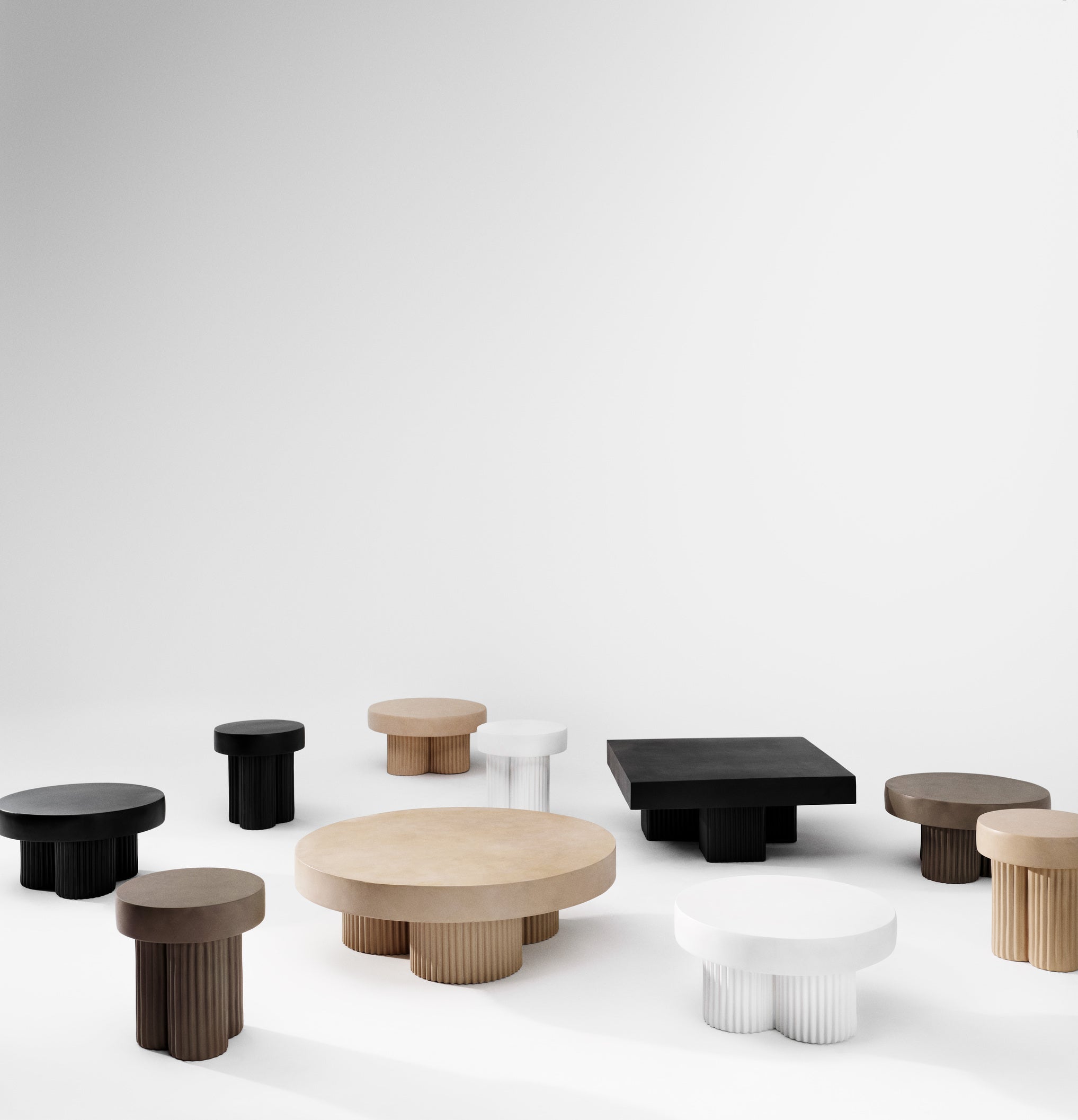 GEAR Side Table Brown Concrete