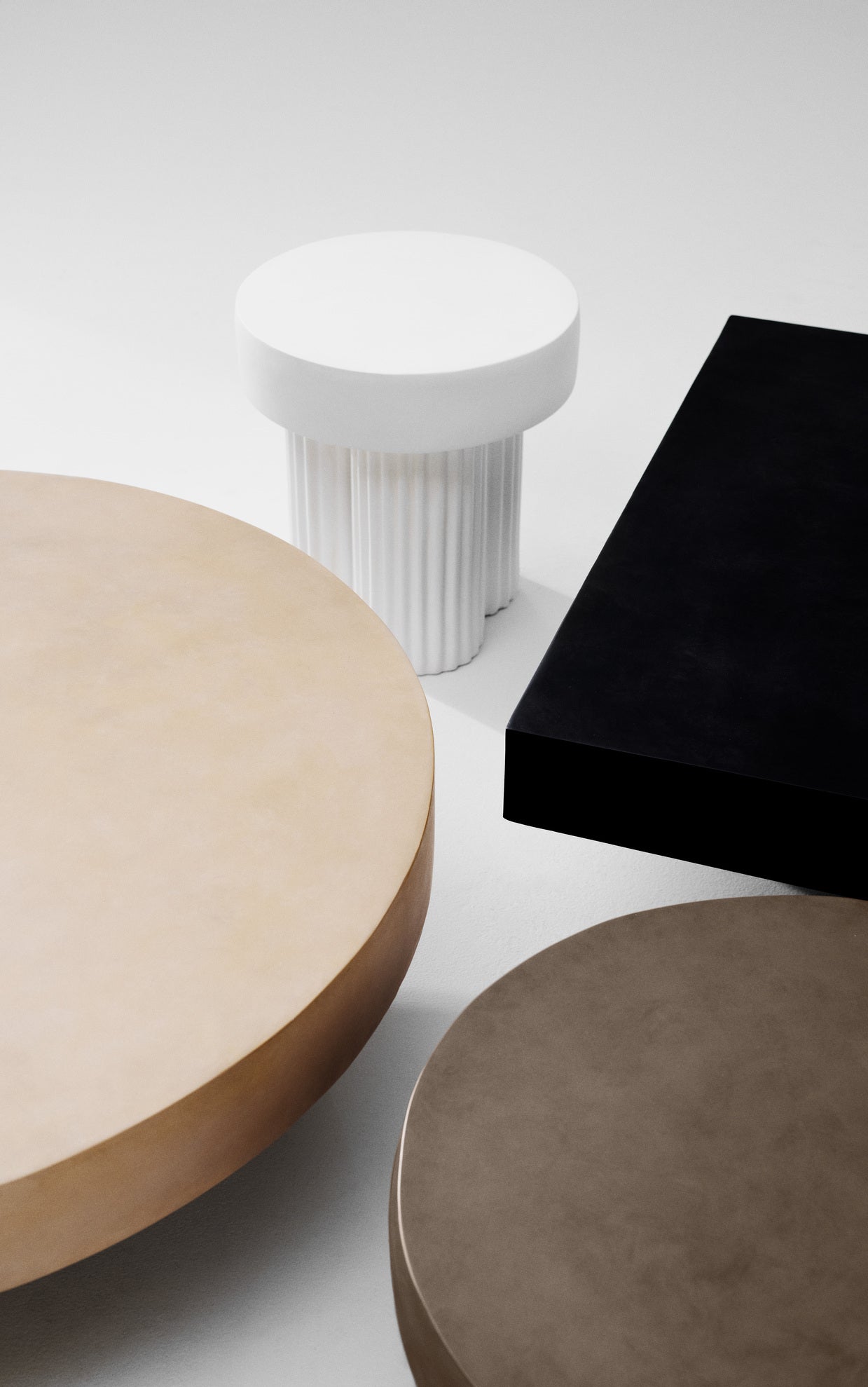 GEAR black concrete coffee table