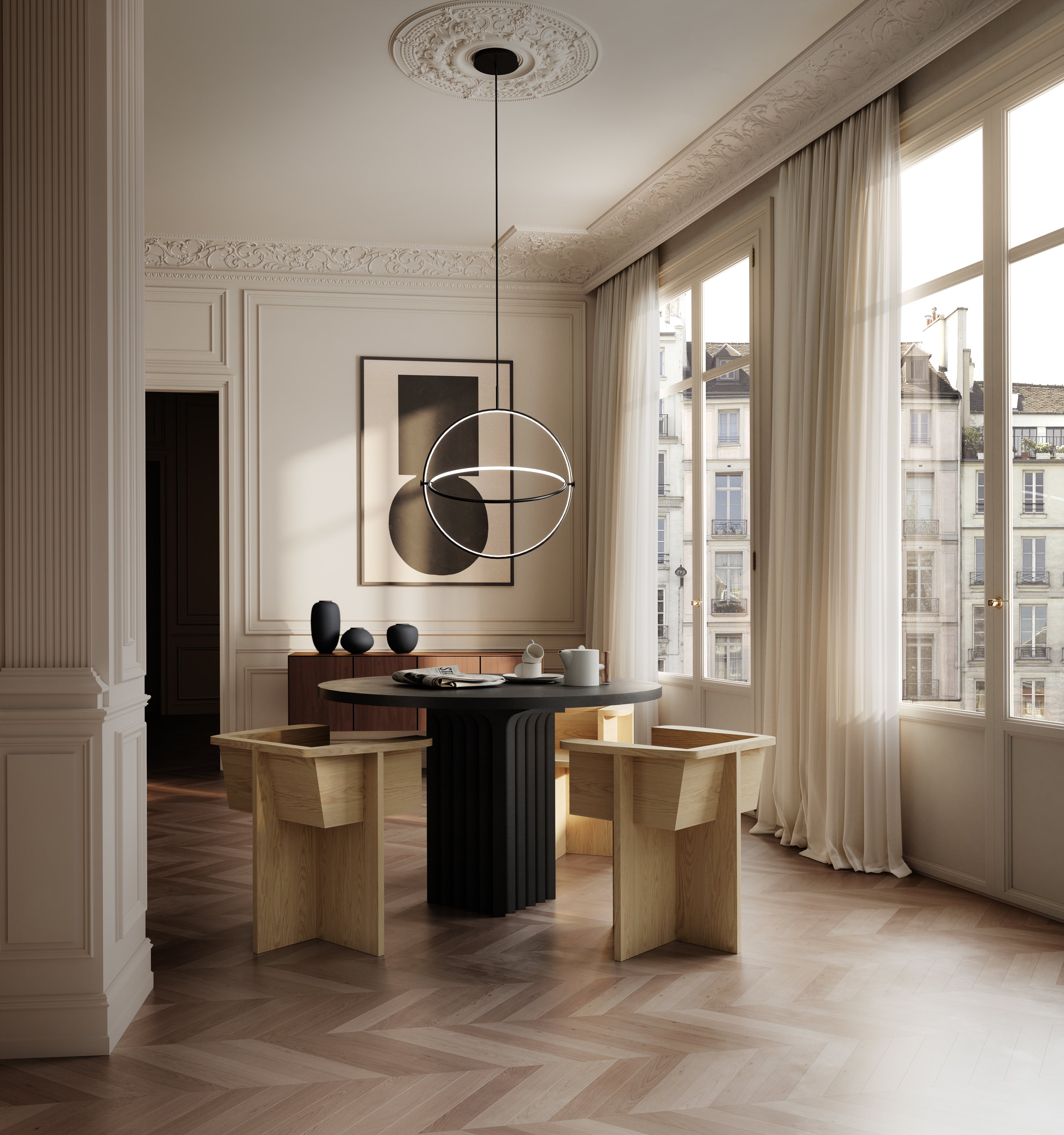 MARU black pendant lamp