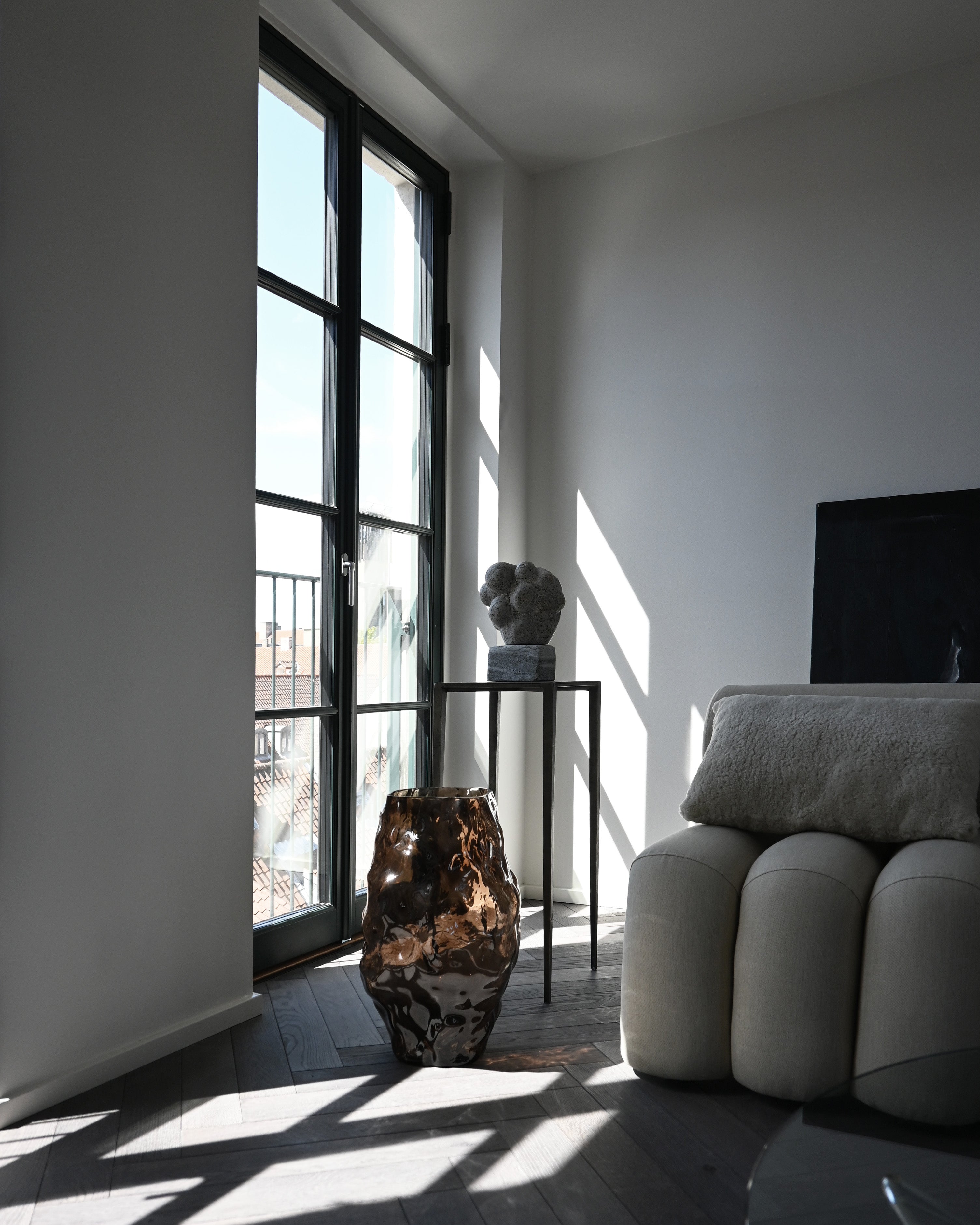 KATACHI Vase Brown Glass