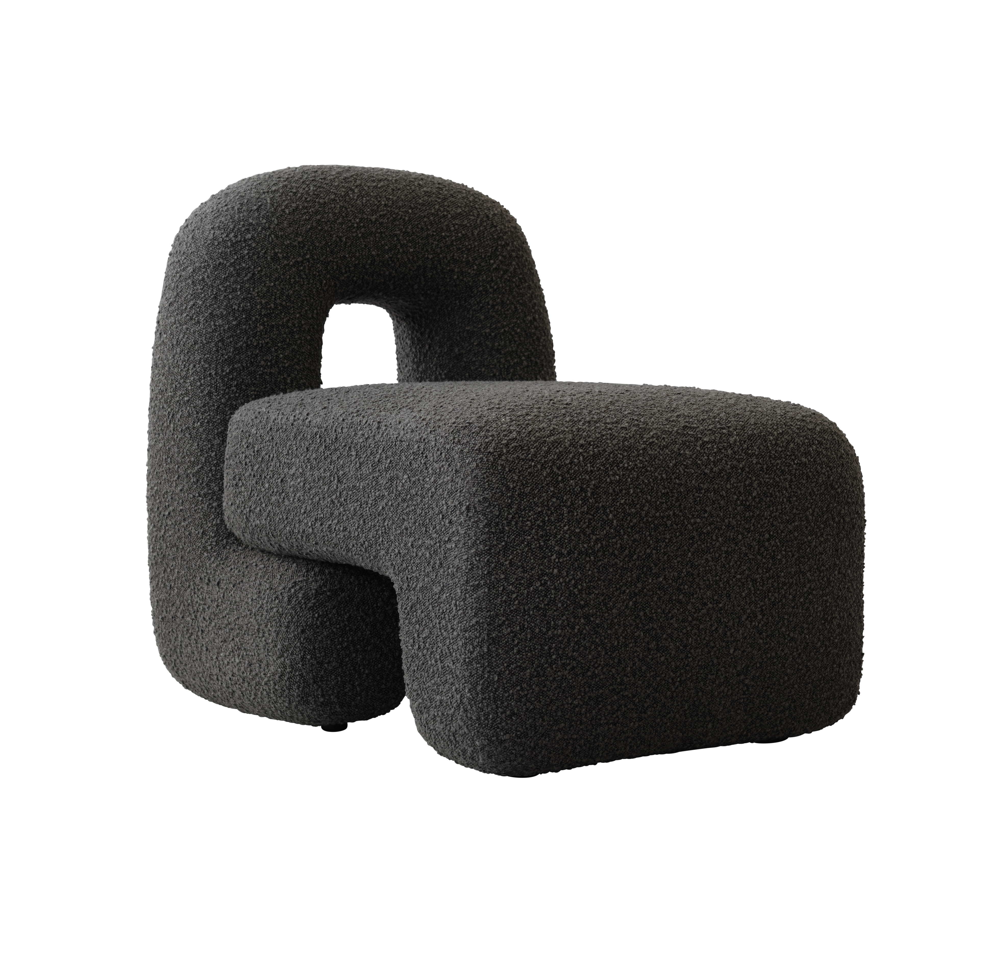 Sessel DAIKU grau-braun Bouclé