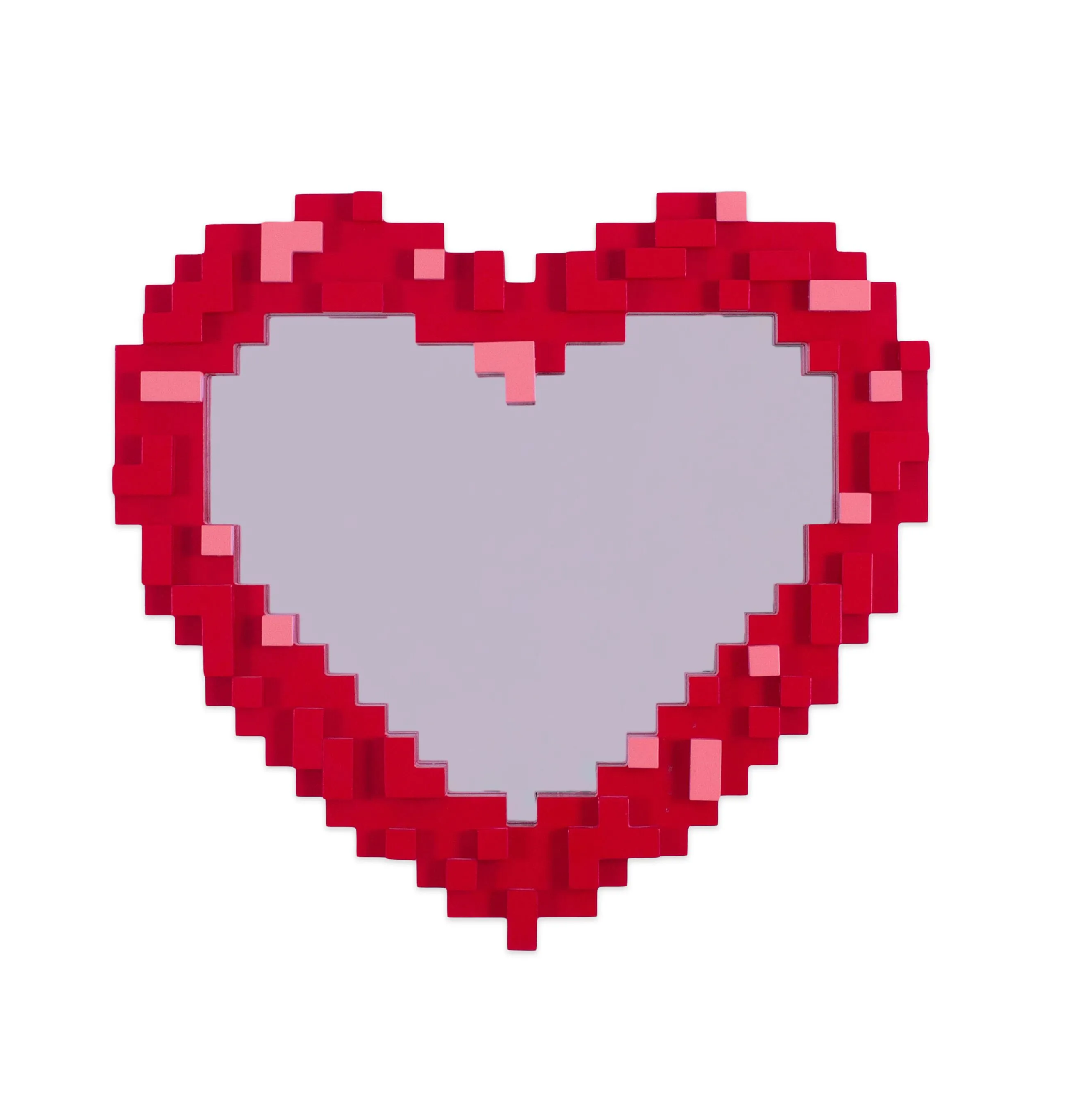 Pixel mirror - Heart red