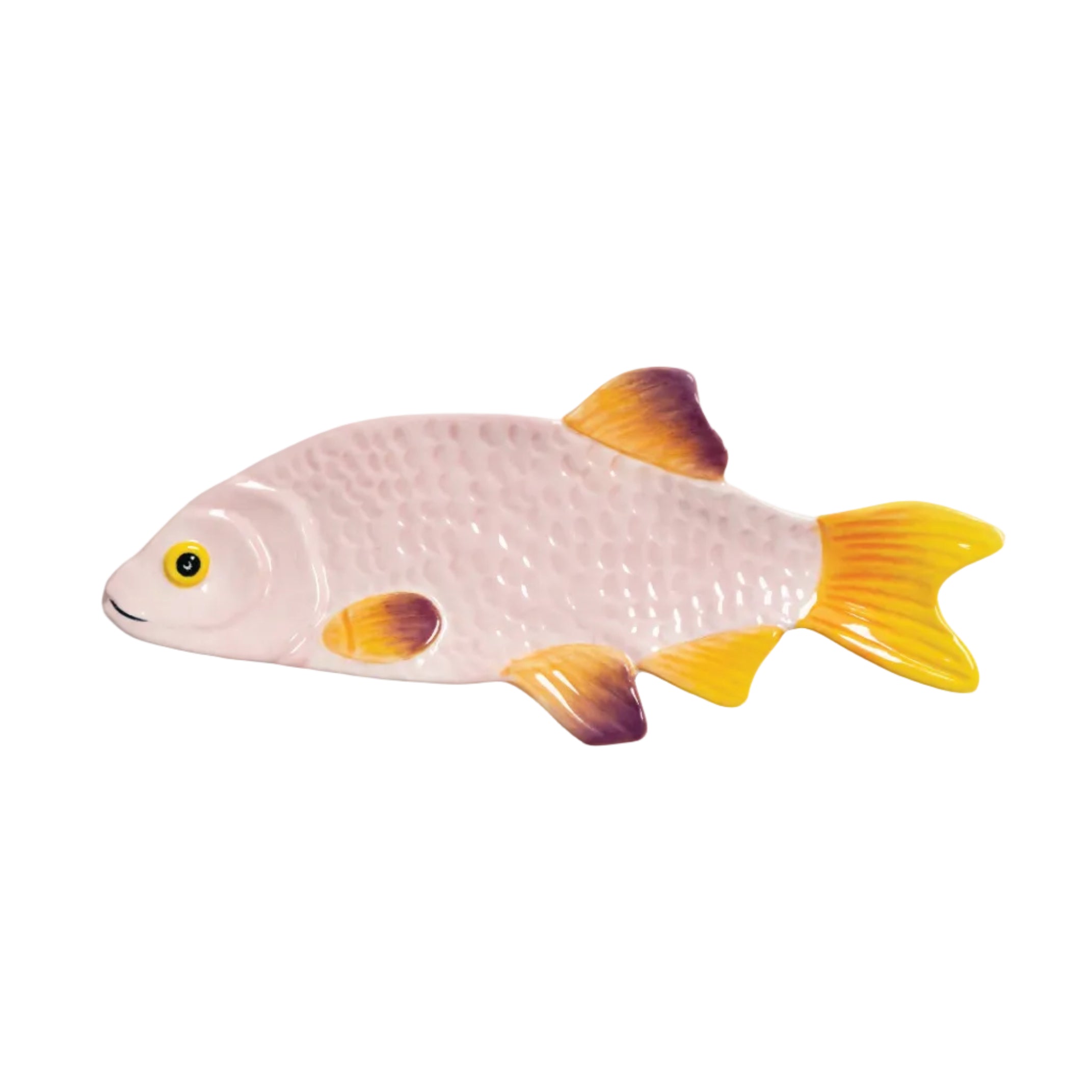 Pink Fish Snapper Plate with Yellow